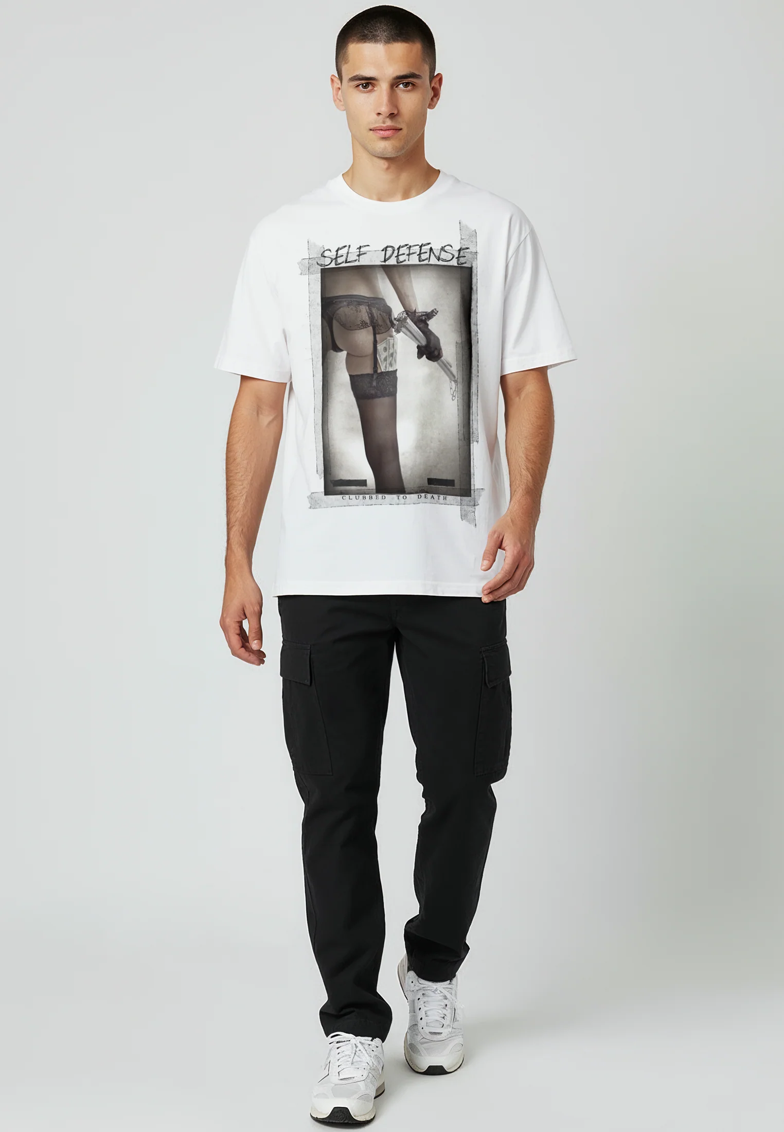 SELF DEFENSE T-SHIRT WHITE - Image 3