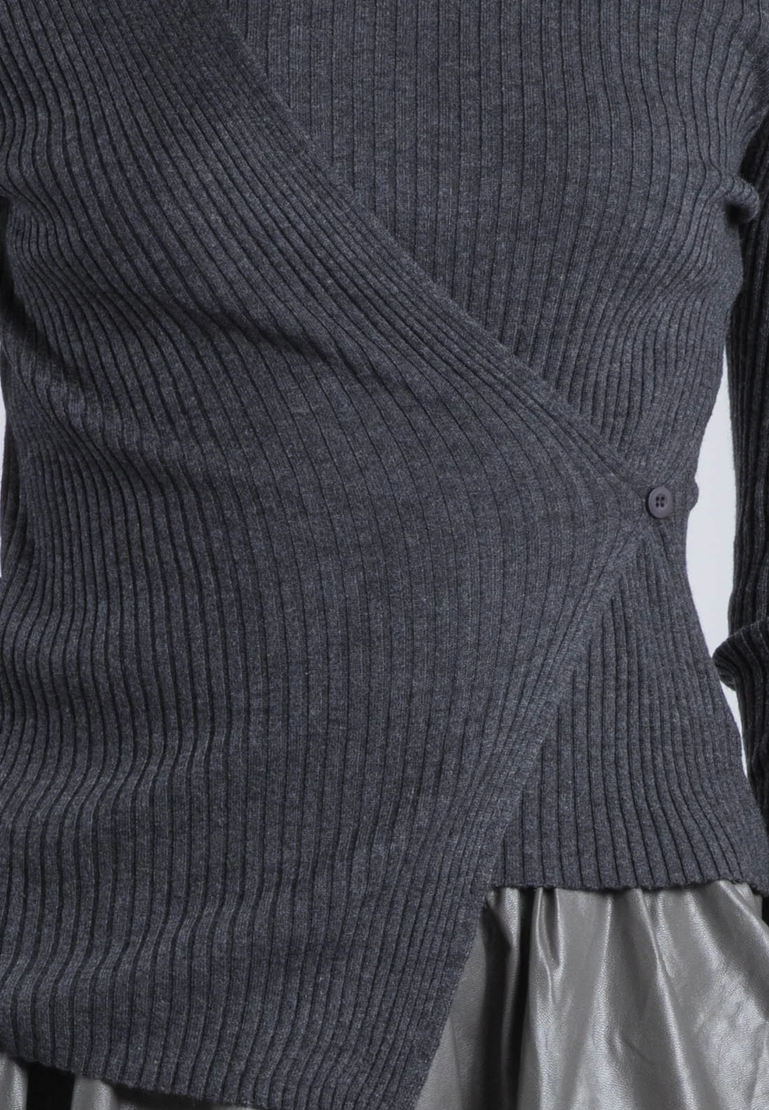SERENA WRAP JUMPER CHARCOAL - Image 4