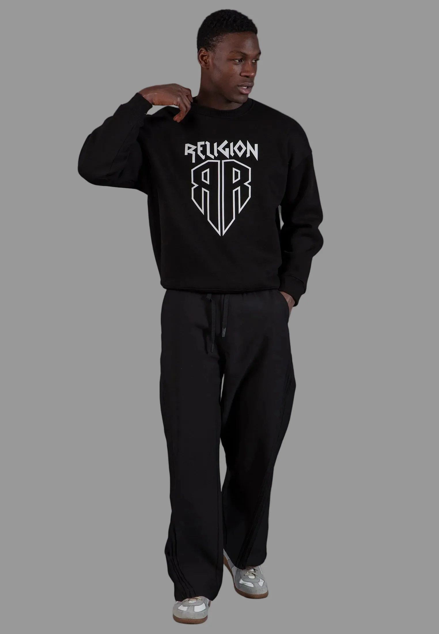 SHIELD CREW NECK SWEAT BLACK - Image 3