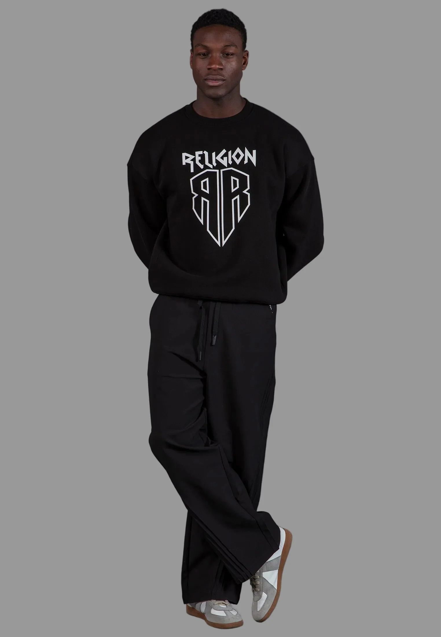 SHIELD CREW NECK SWEAT BLACK - Image 4