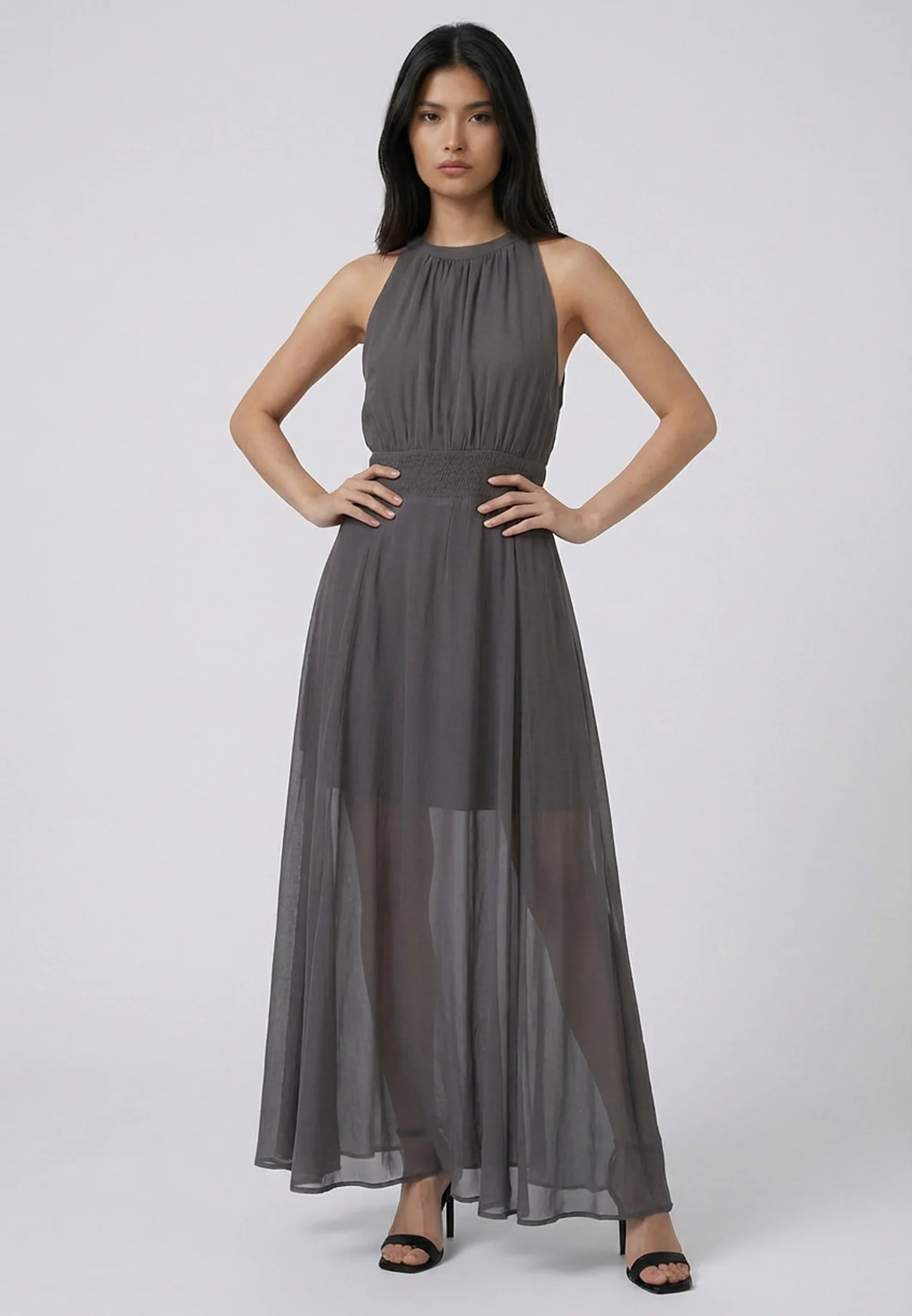 SIGN MAXI DRESS GUN METAL - Image 6