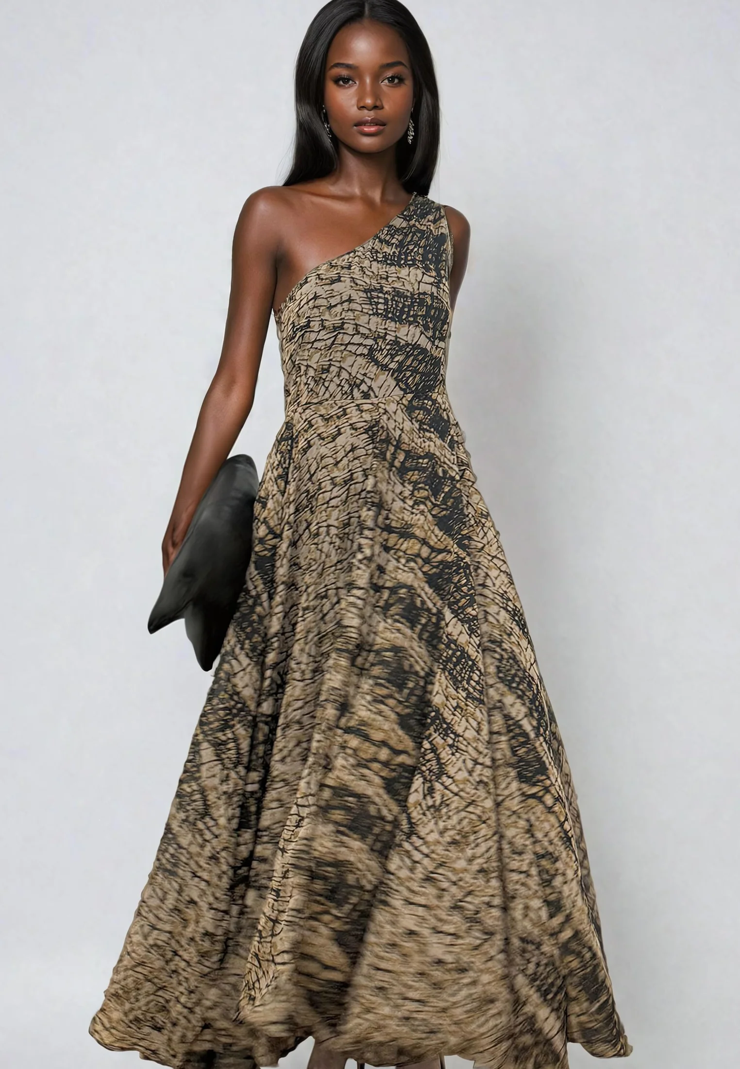 SIGNATURE MAXI DRESS HIDE PRINT