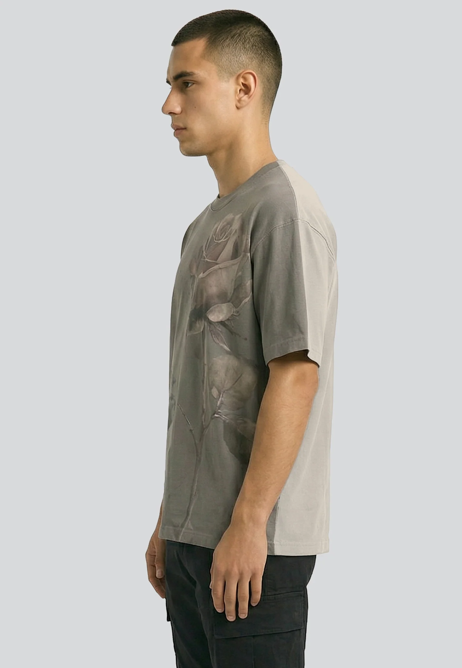 SINGLE ROSE T-SHIRT TAN - Image 5