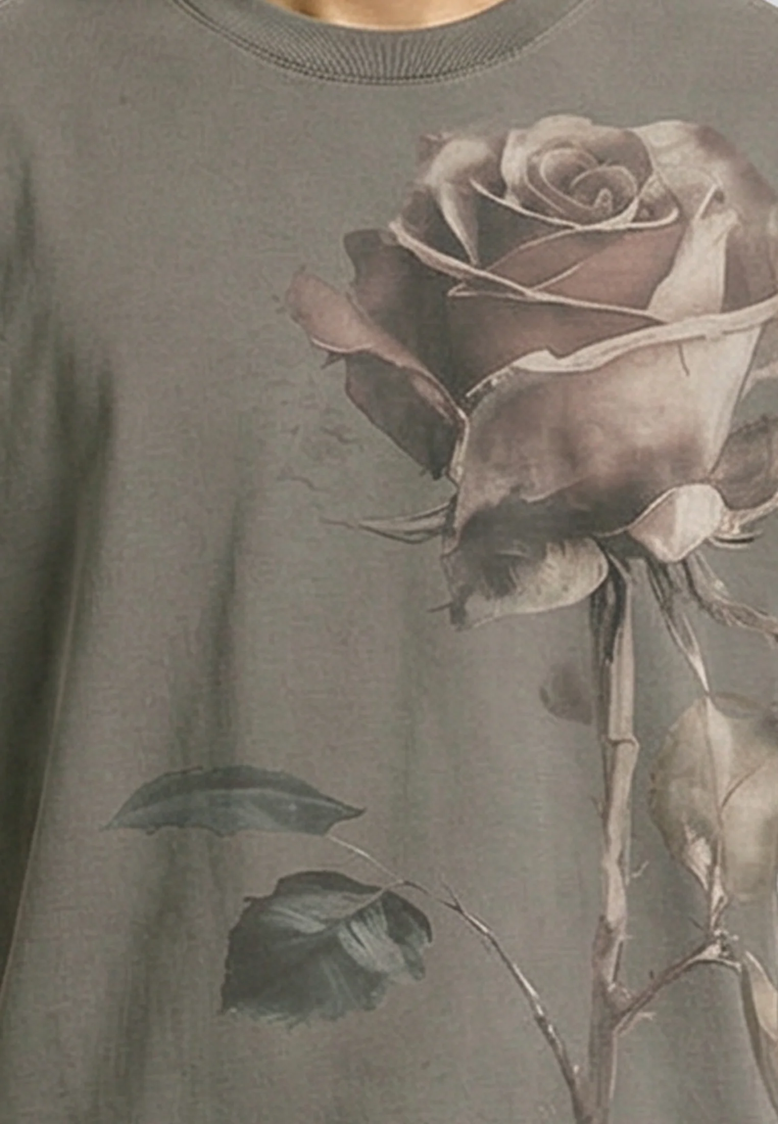 SINGLE ROSE T-SHIRT TAN - Image 6