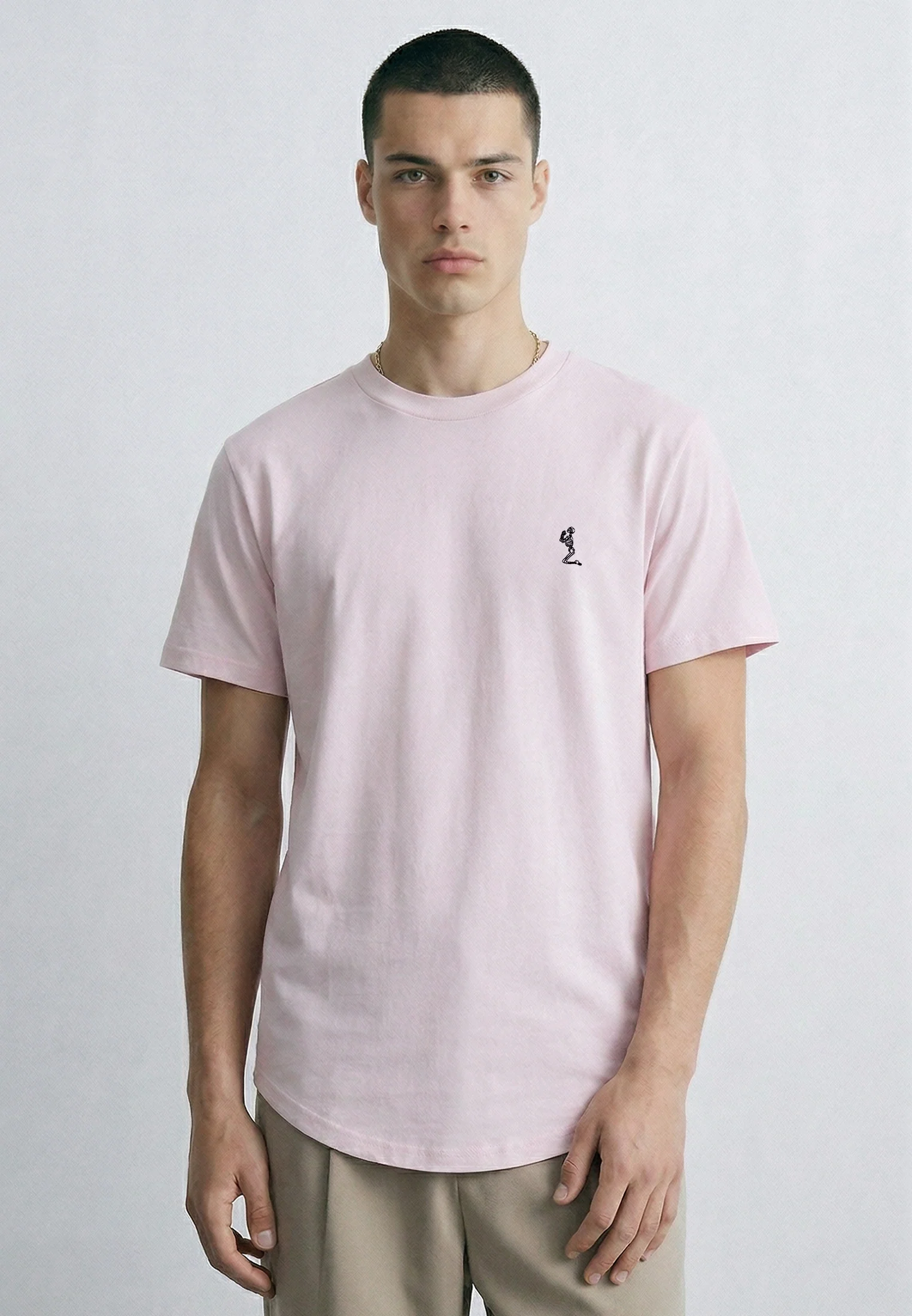 ESSENTIAL CURVED HEM LAVENDER T-SHIRT - Image 5