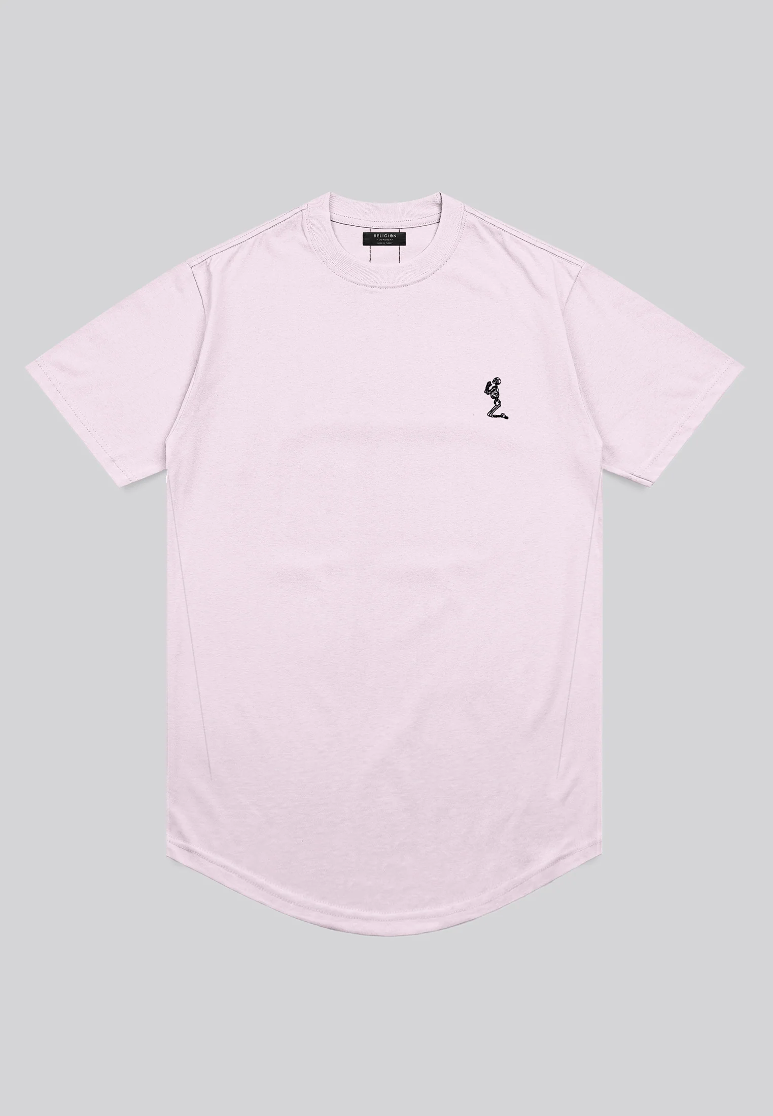 ESSENTIAL CURVED HEM LAVENDER T-SHIRT - Image 6