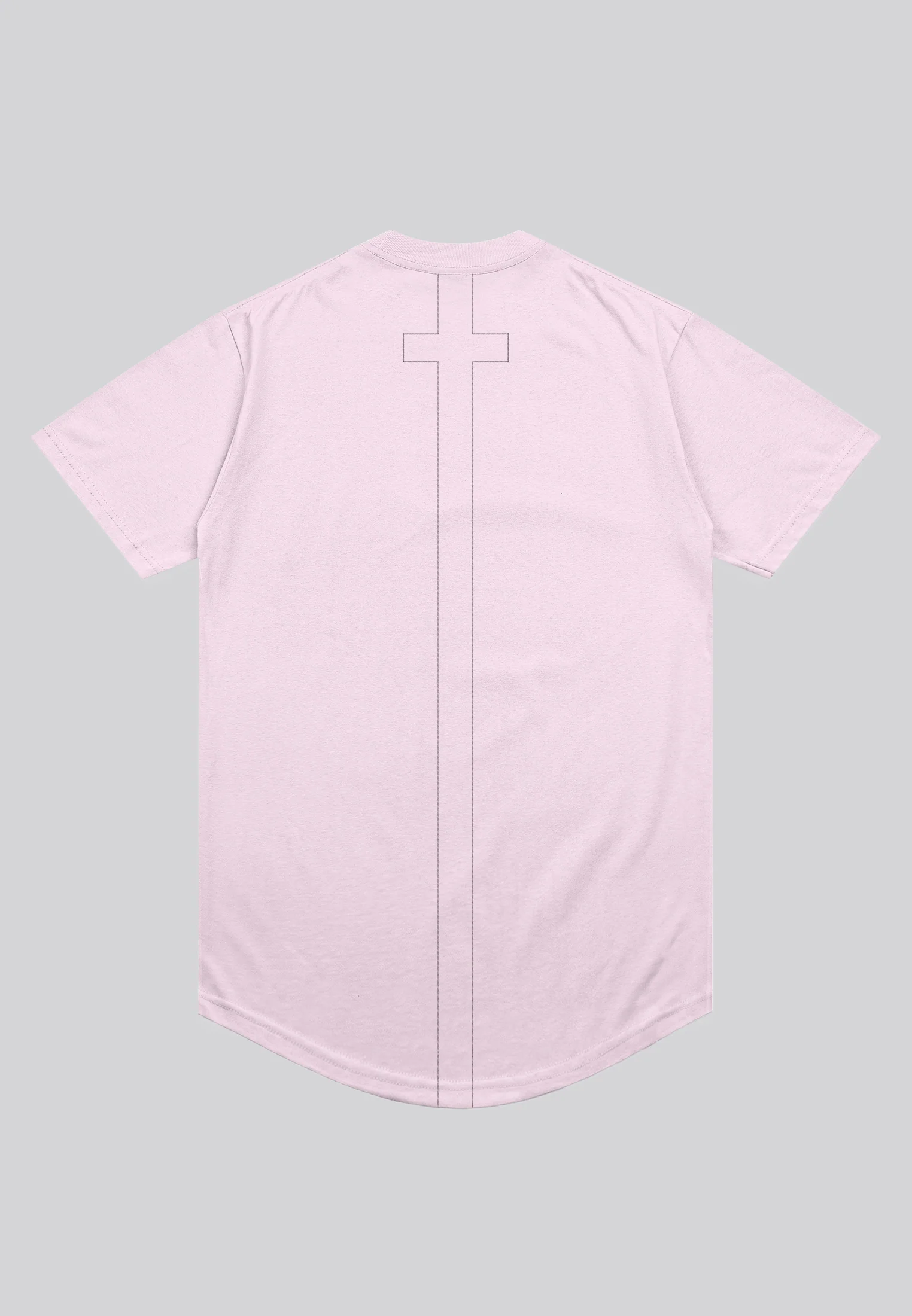 ESSENTIAL CURVED HEM LAVENDER T-SHIRT - Image 7