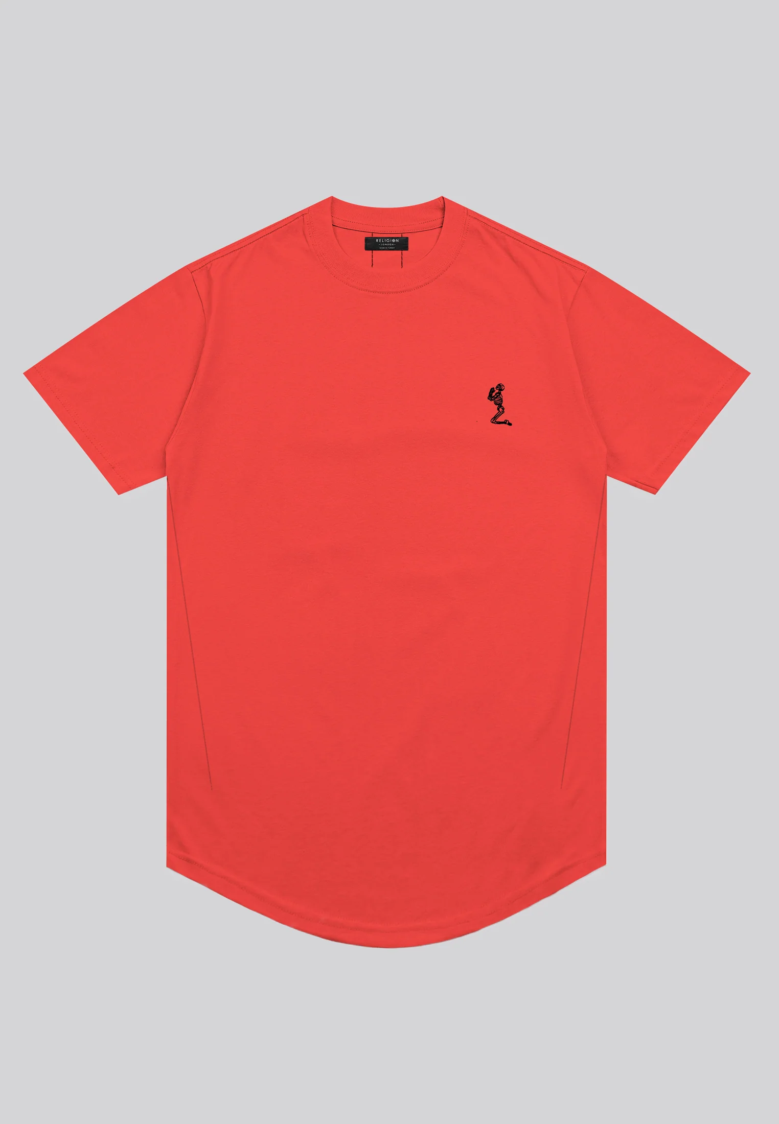 ESSENTIAL CURVED HEM ROYAL RED T-SHIRT - Image 5