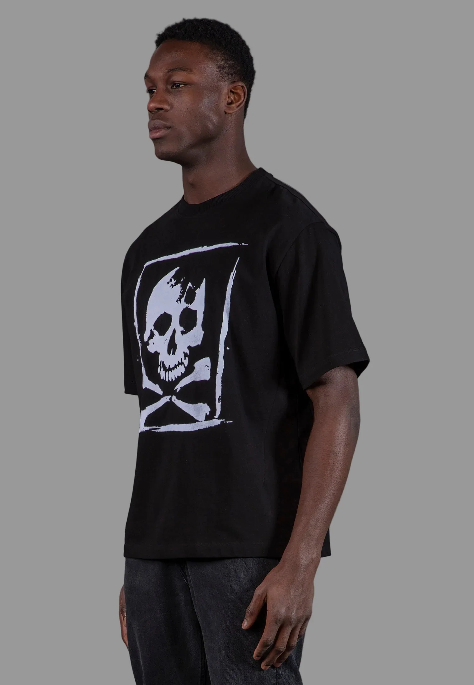SKULL CROSSBONES T-SHIRT BLACK - Image 4