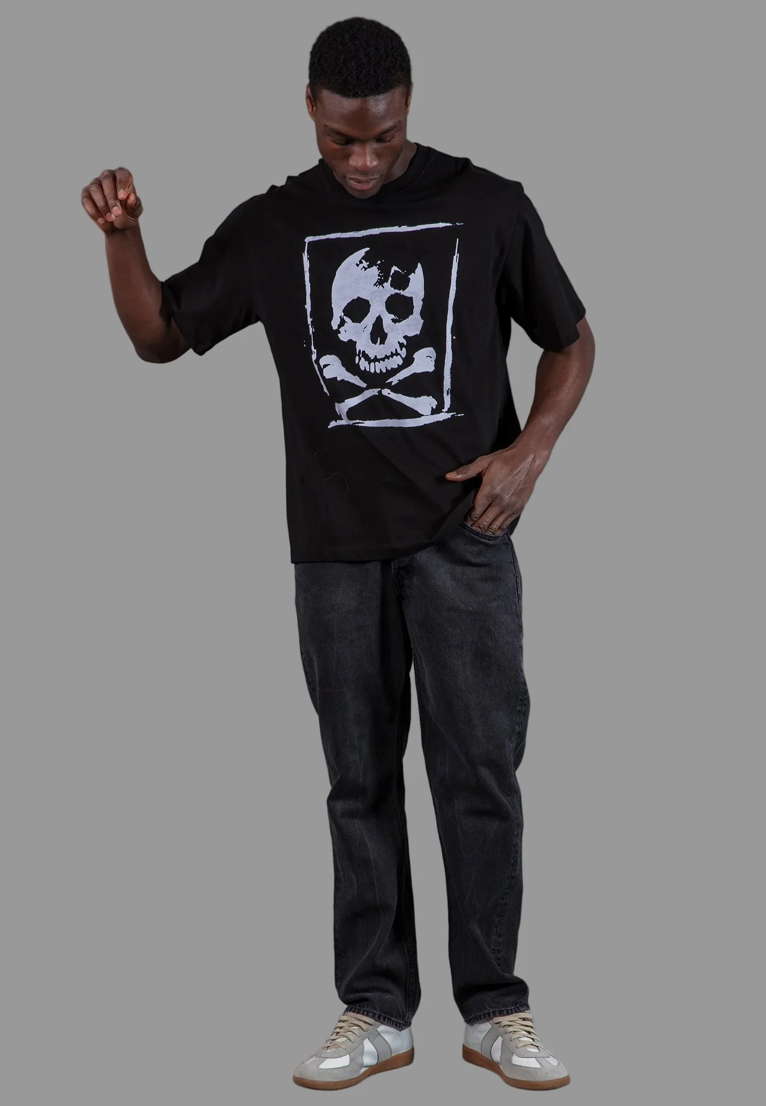 SKULL CROSSBONES T-SHIRT BLACK - Image 5