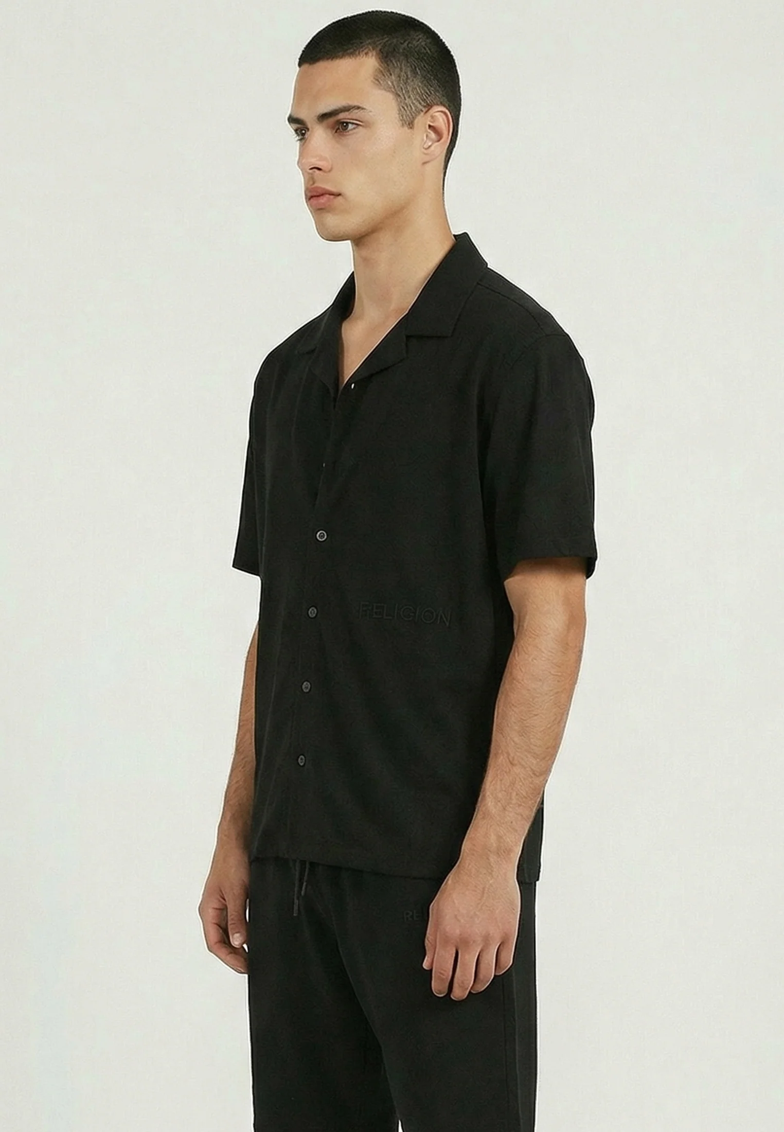 SLUB SHIRT BLACK - Image 5
