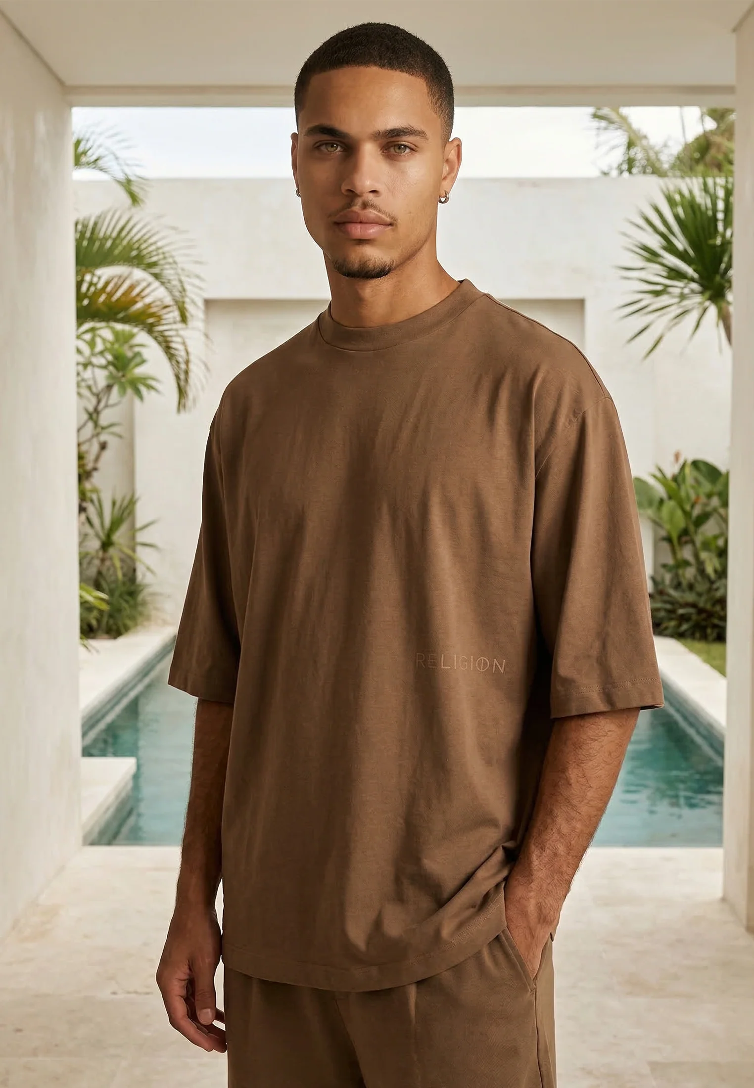 SLUB T-SHIRT TAN - Image 6