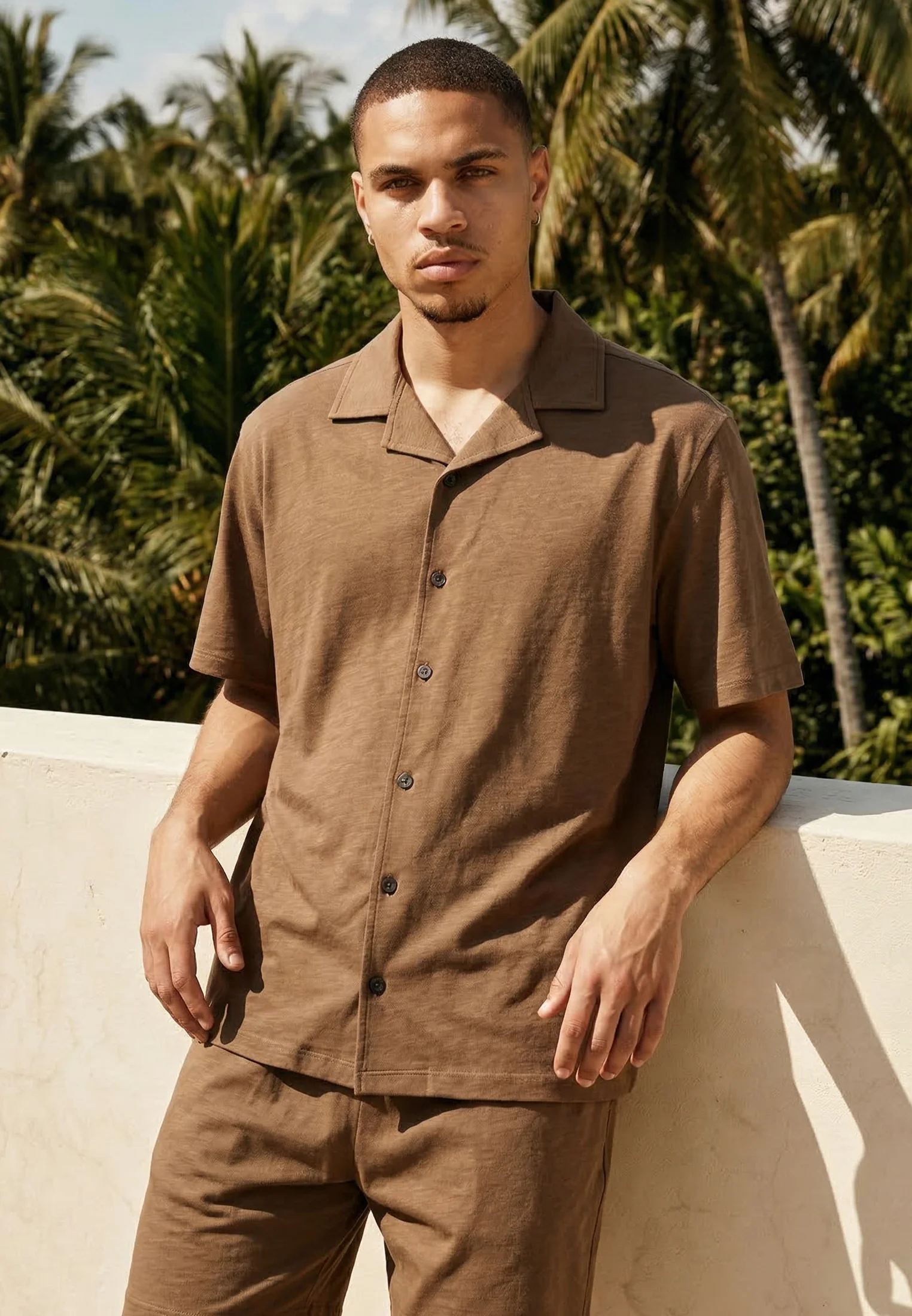 SLUB SHIRT TAN - Image 6