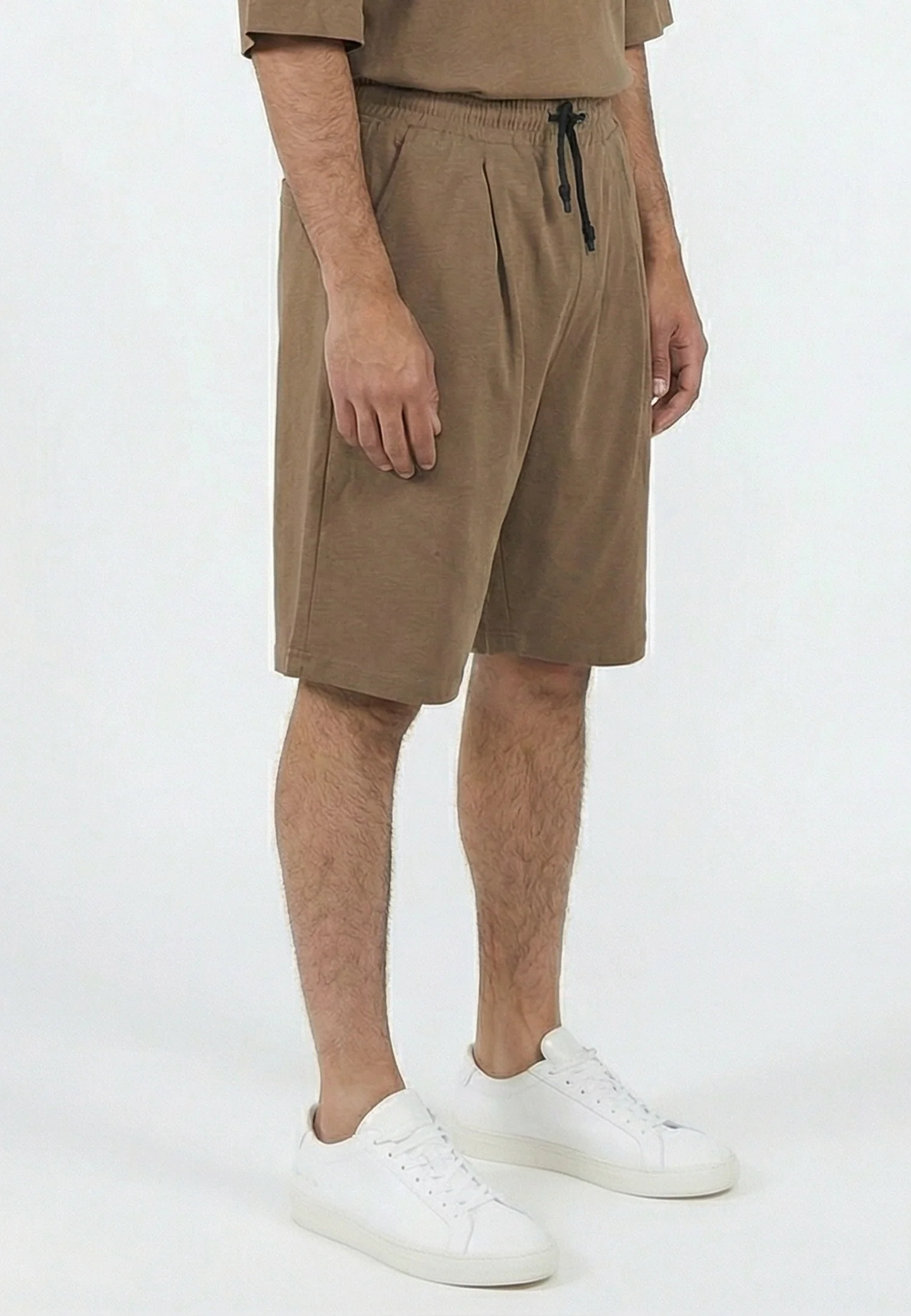 SLUB SHORTS TAN - Image 4