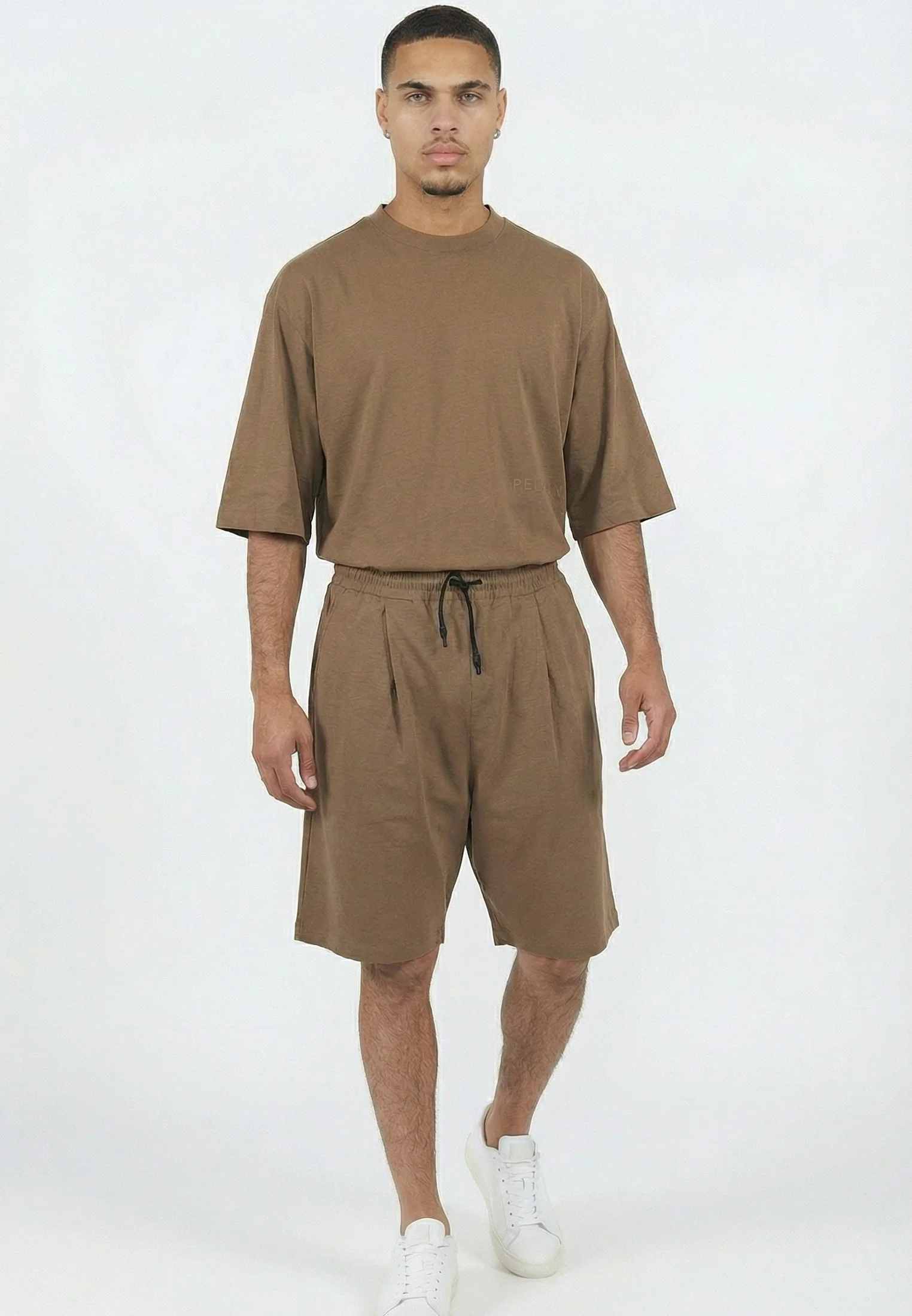 SLUB SHORTS TAN - Image 6