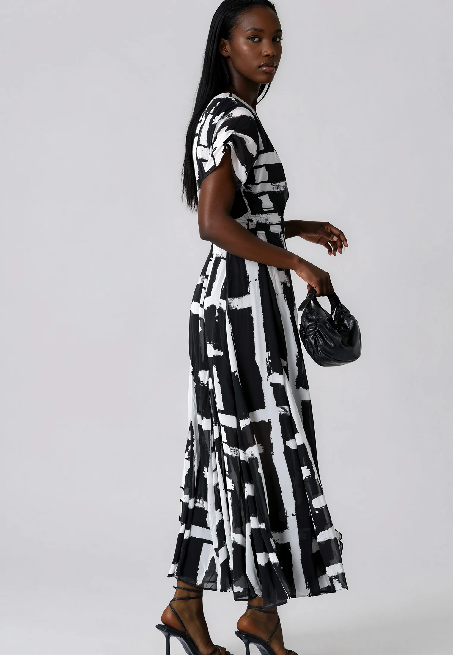 SOLSTICE MAXI DRESS SELVAGE BLACK - Image 3