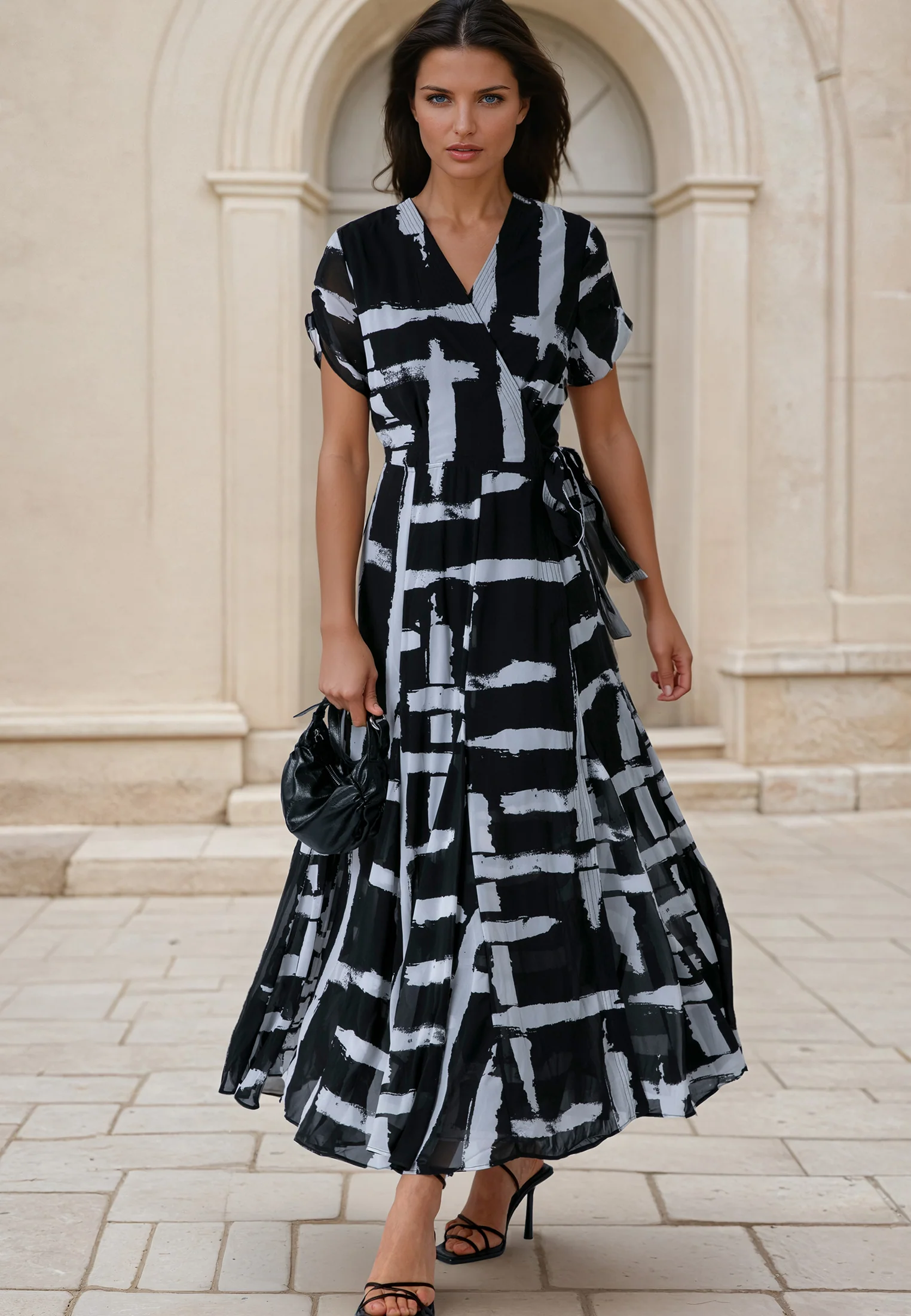 SOLSTICE MAXI DRESS SELVAGE BLACK - Image 5