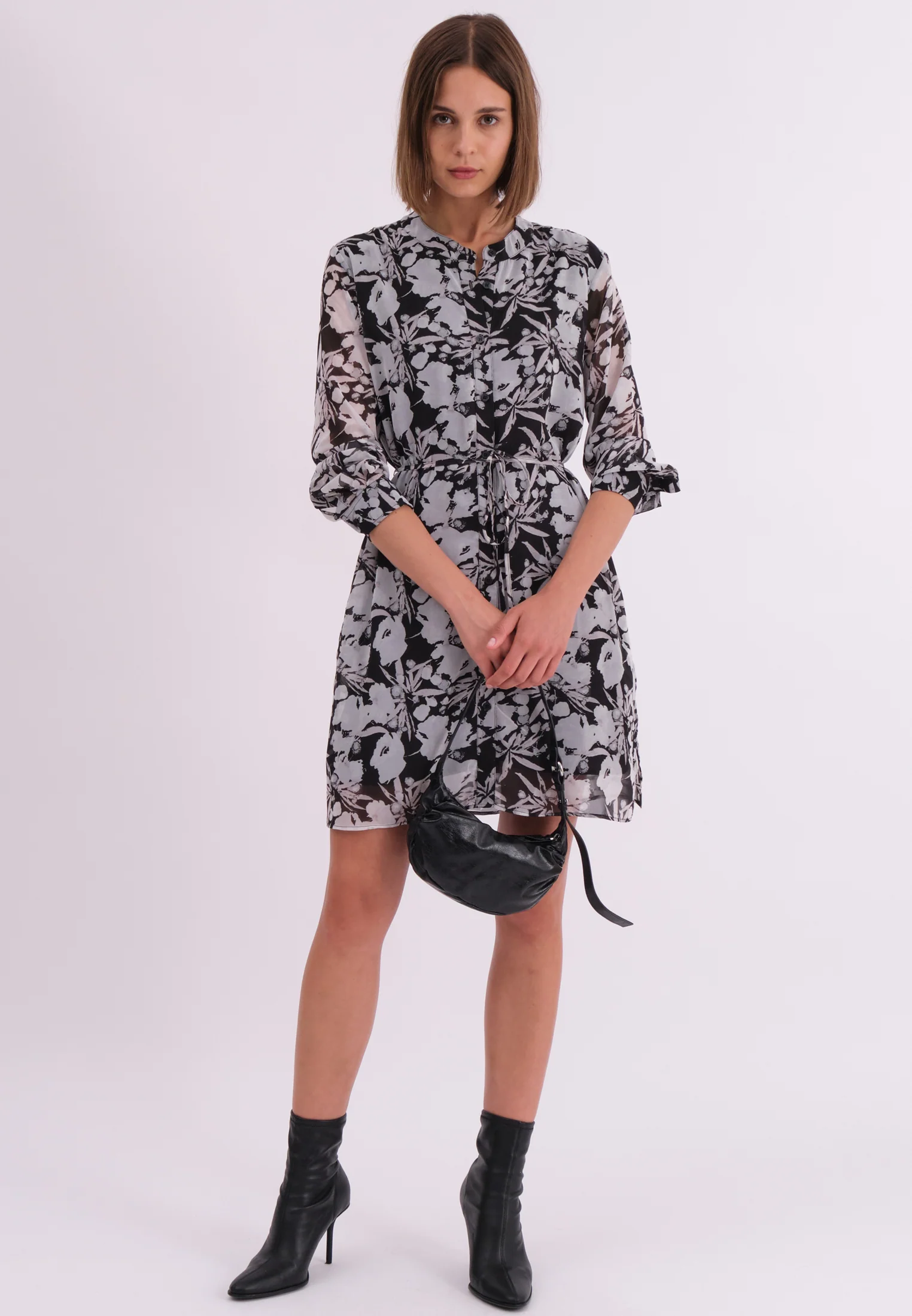 SOLSTICE KAFTAN PRIME GREY FLORAL