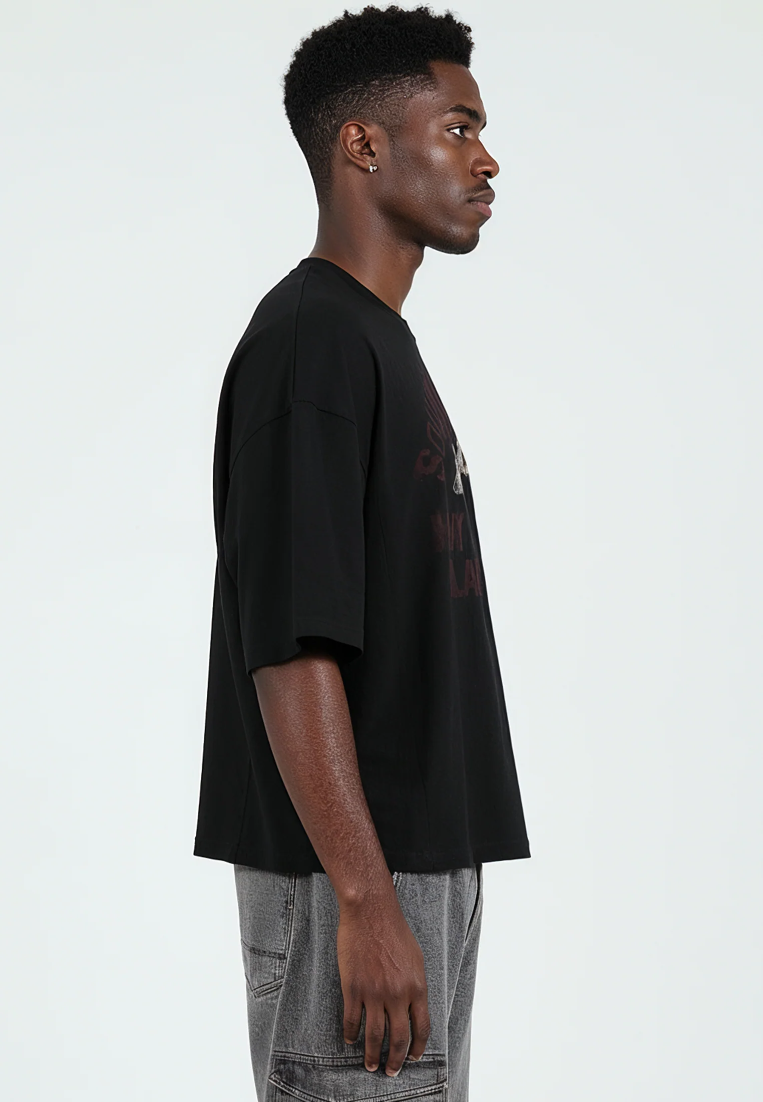 SOUTH DAKOTA CROP T-SHIRT BLACK - Image 4