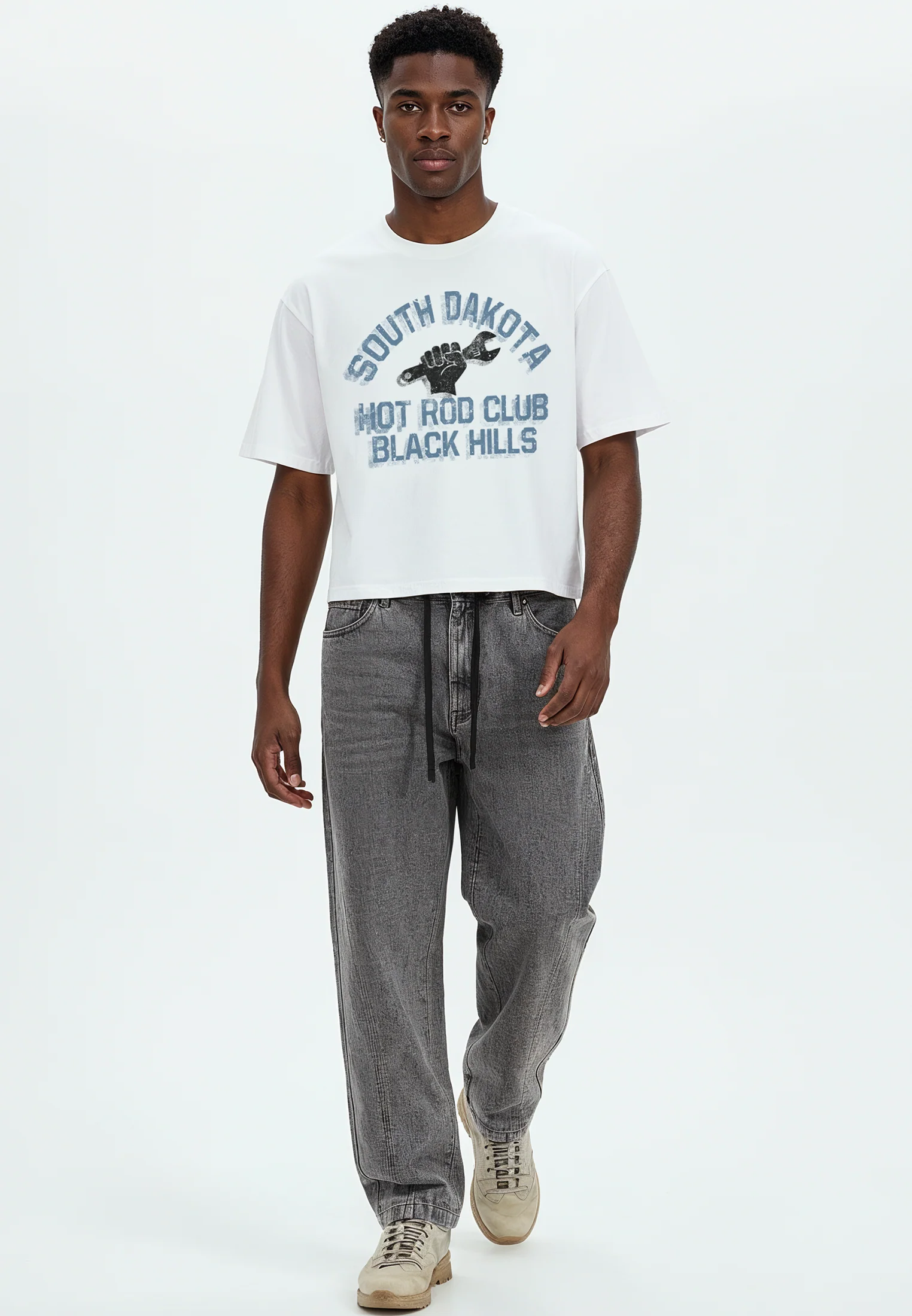SOUTH DAKOTA CROP T-SHIRT WHITE - Image 5
