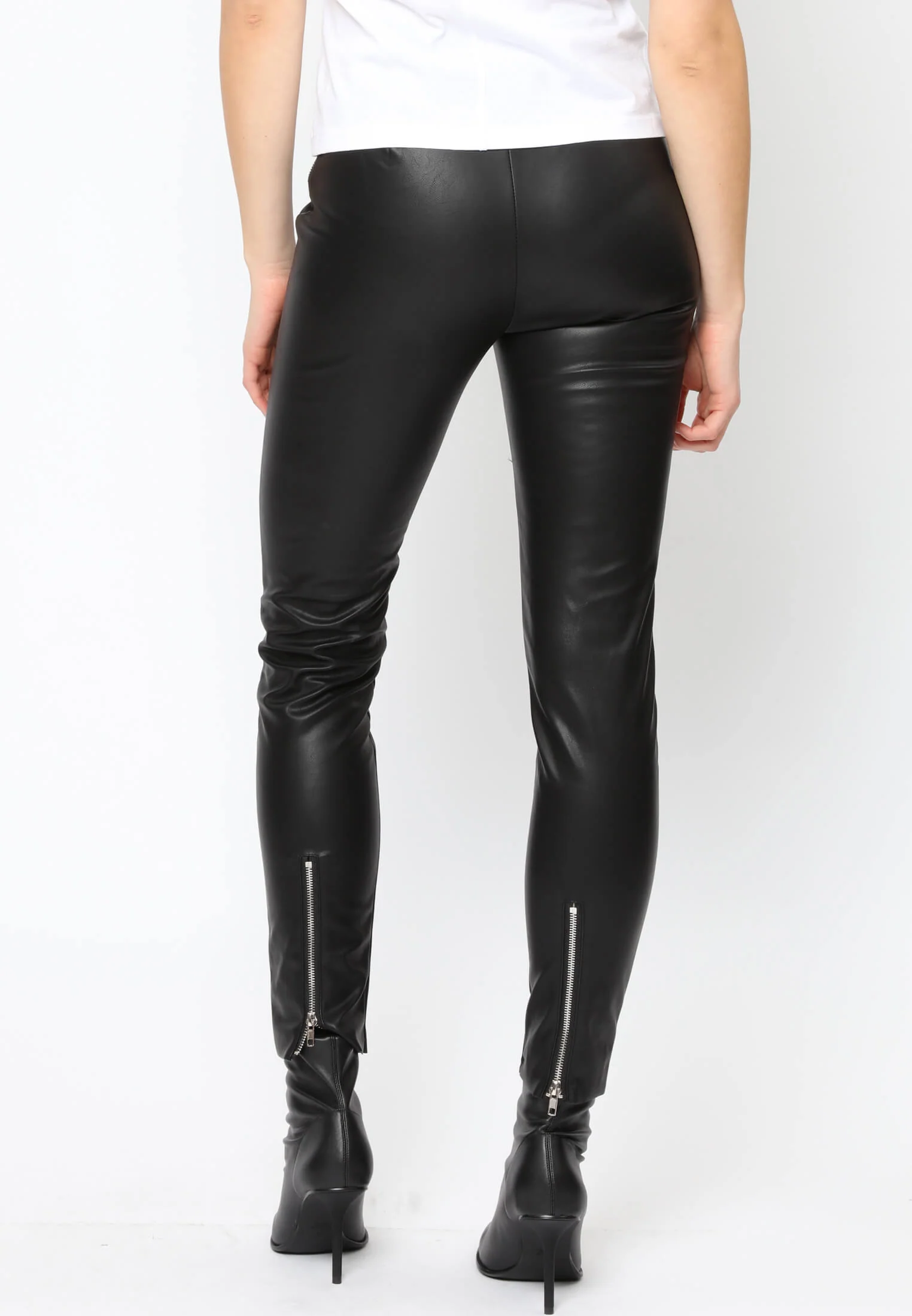 STEEL LEATHER LOOK LEGGINGS - Image 4