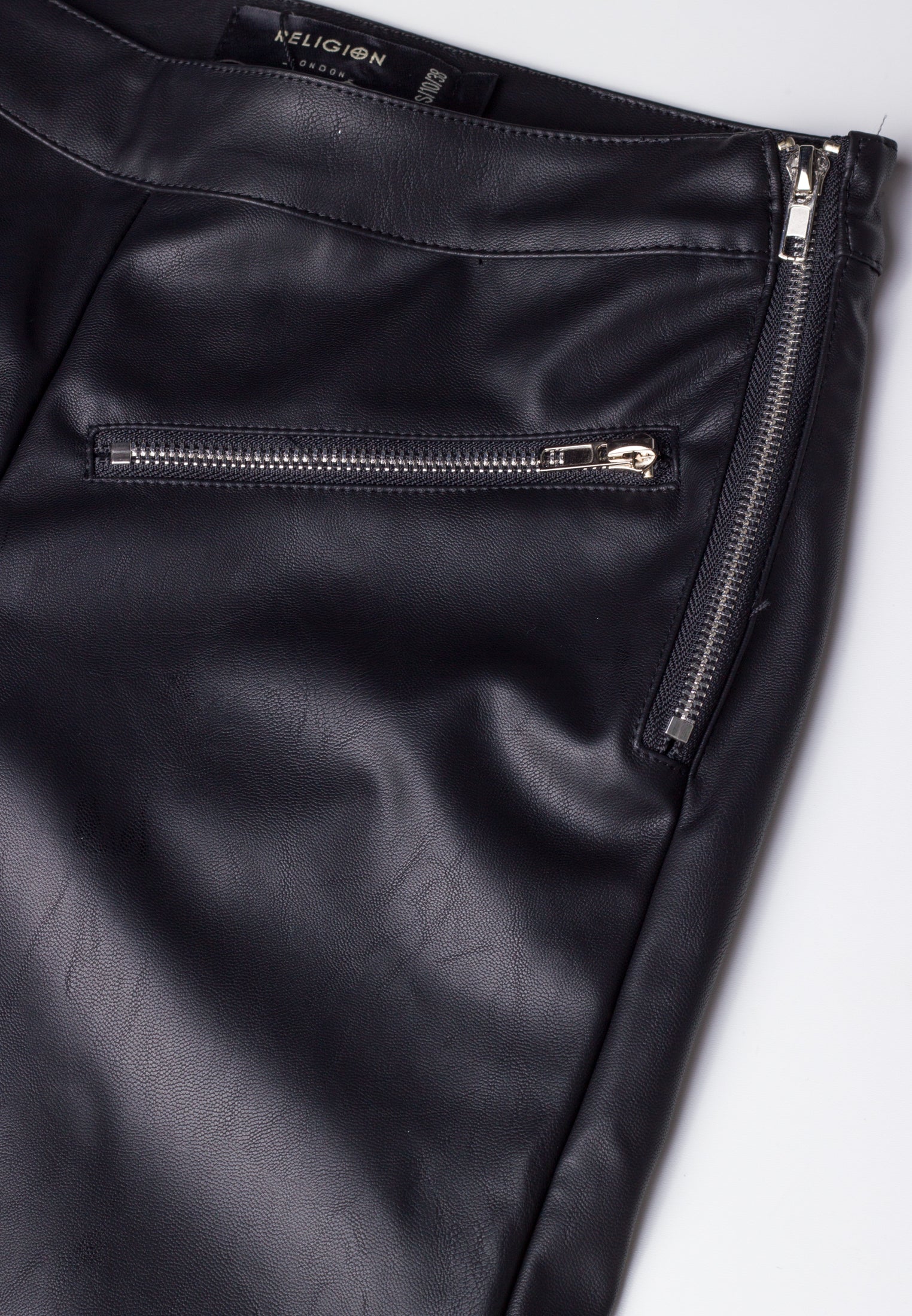 STEEL LEATHER LOOK LEGGINGS - Image 9