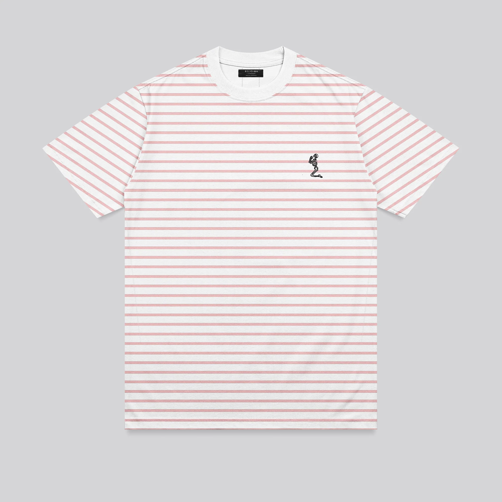 STRIPE T-SHIRT PALE PINK - Image 3