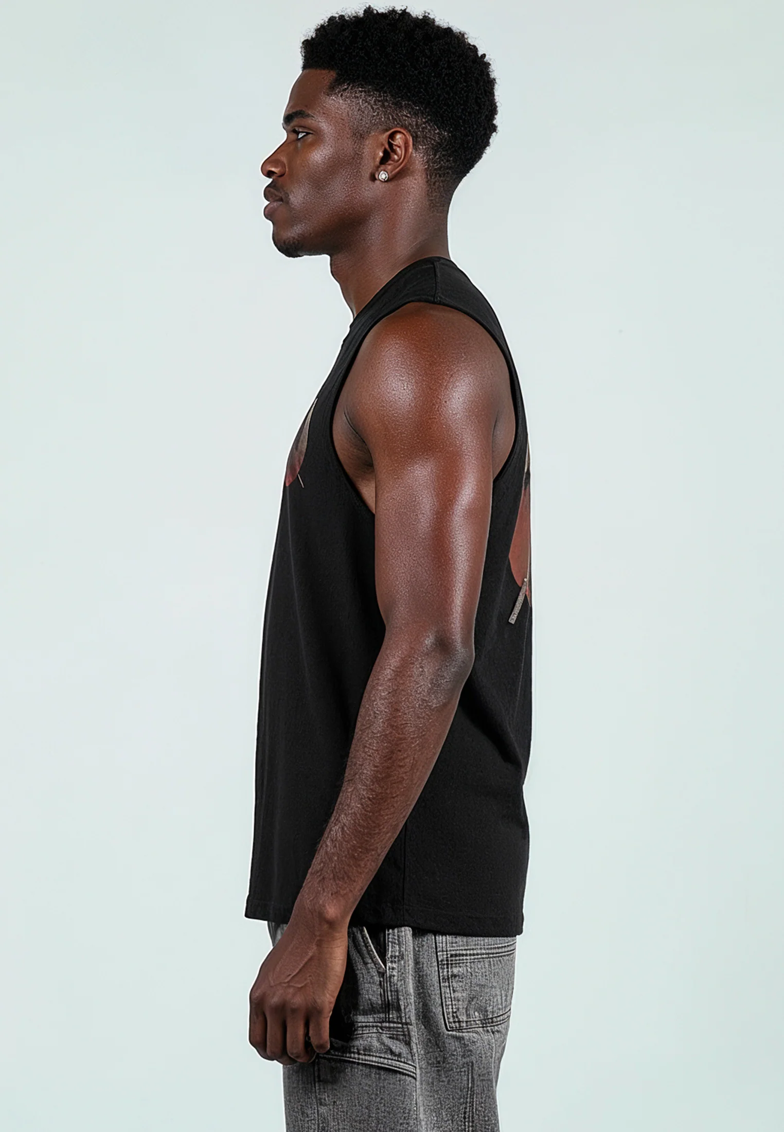 SUNSET SLEEVELESS T-SHIRT BLACK - Image 5