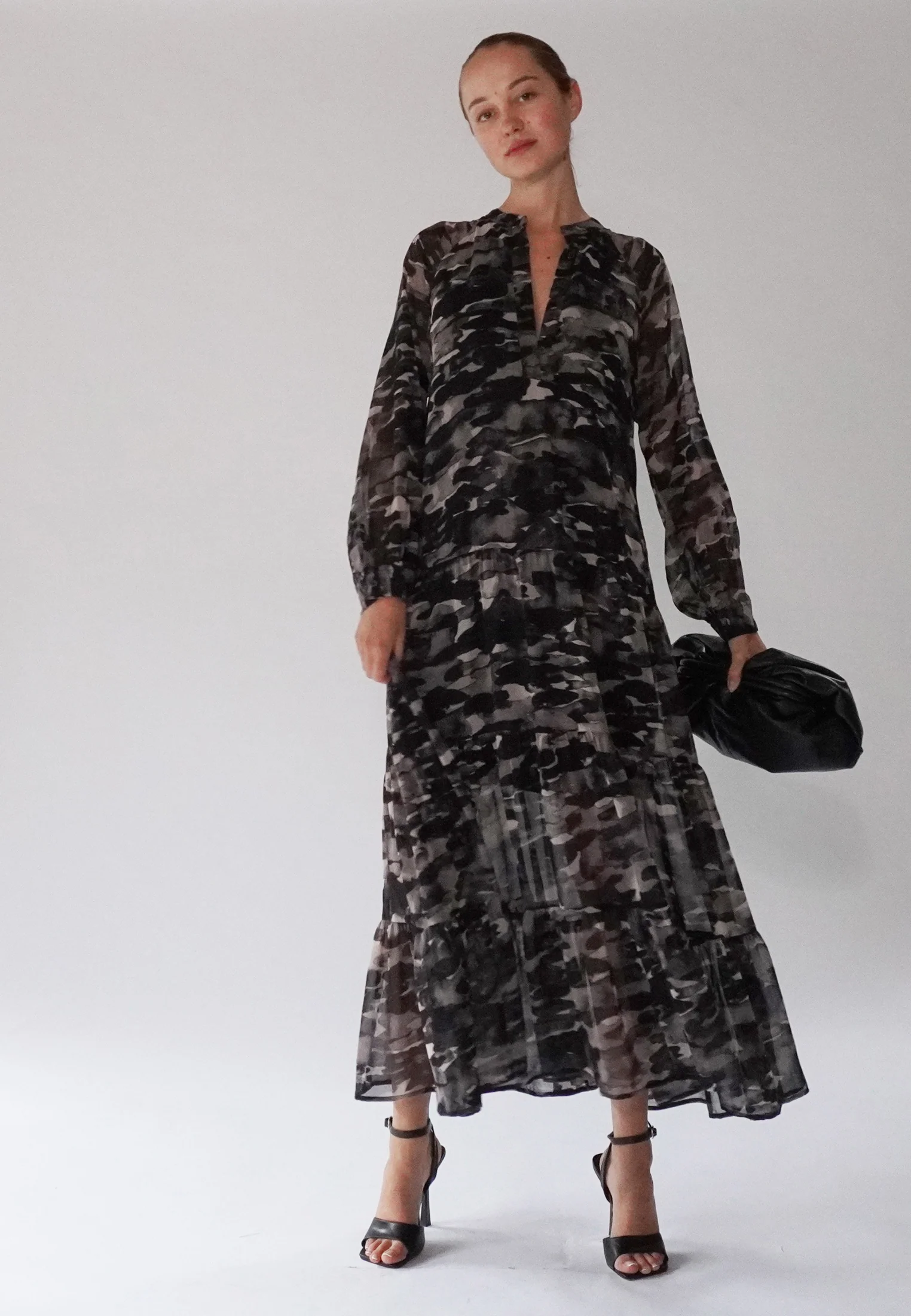 SUNSET MAXI DRESS FOG SEPIA - Image 3