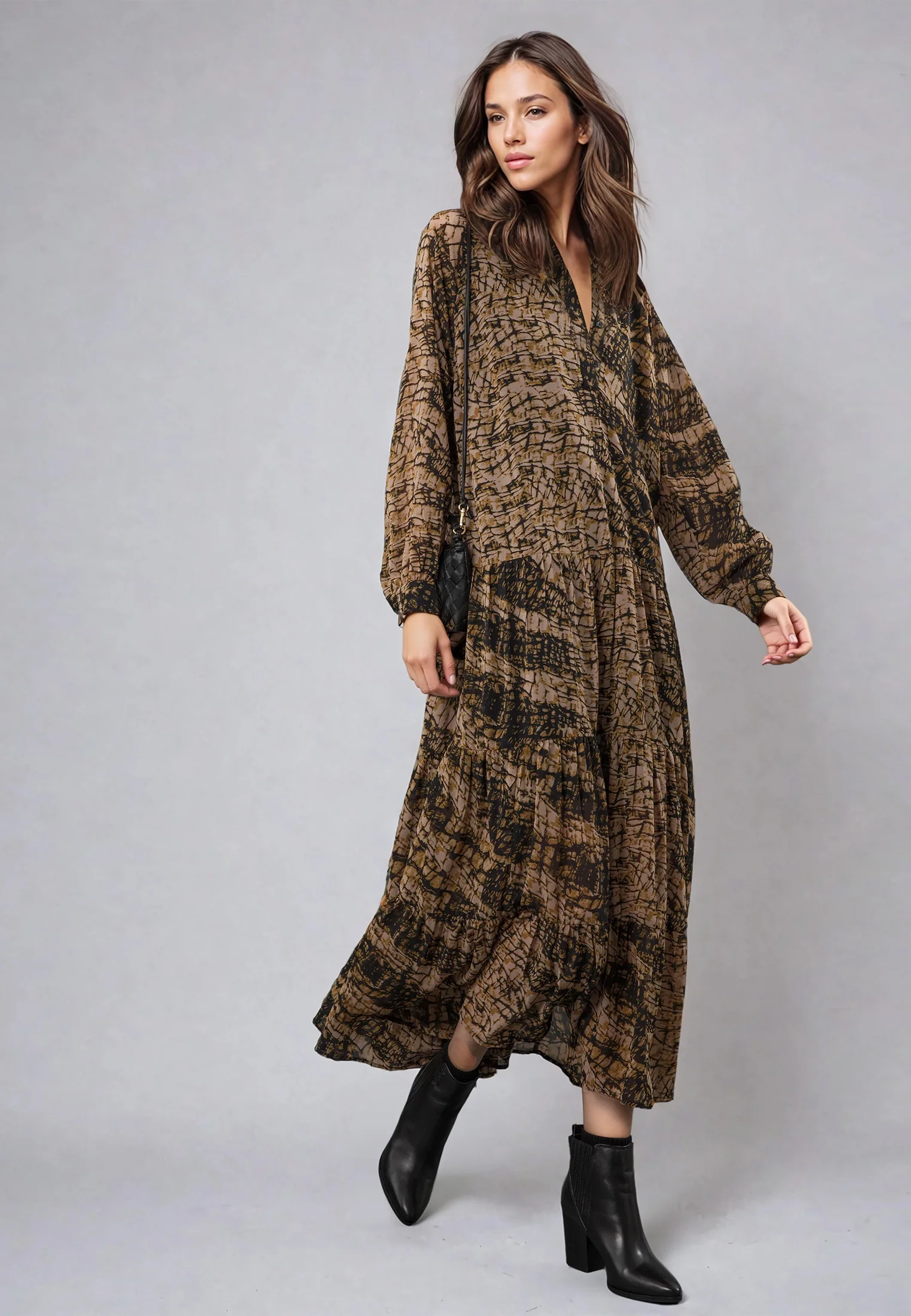 SUNSET MAXI DRESS HIDE PRINT - Image 5