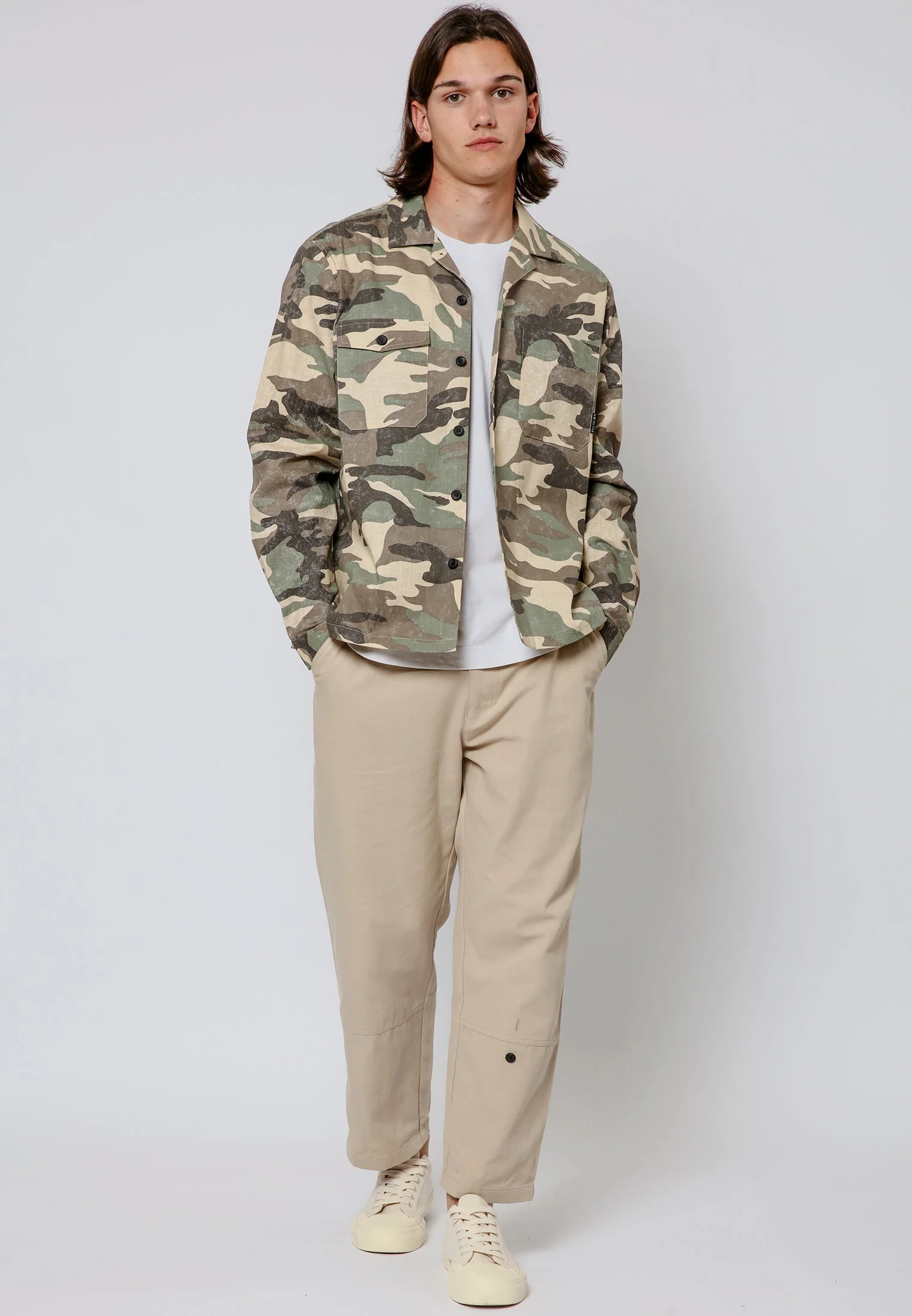 TACKLE CAMO SHIRT KHAKI & STONE - Image 5