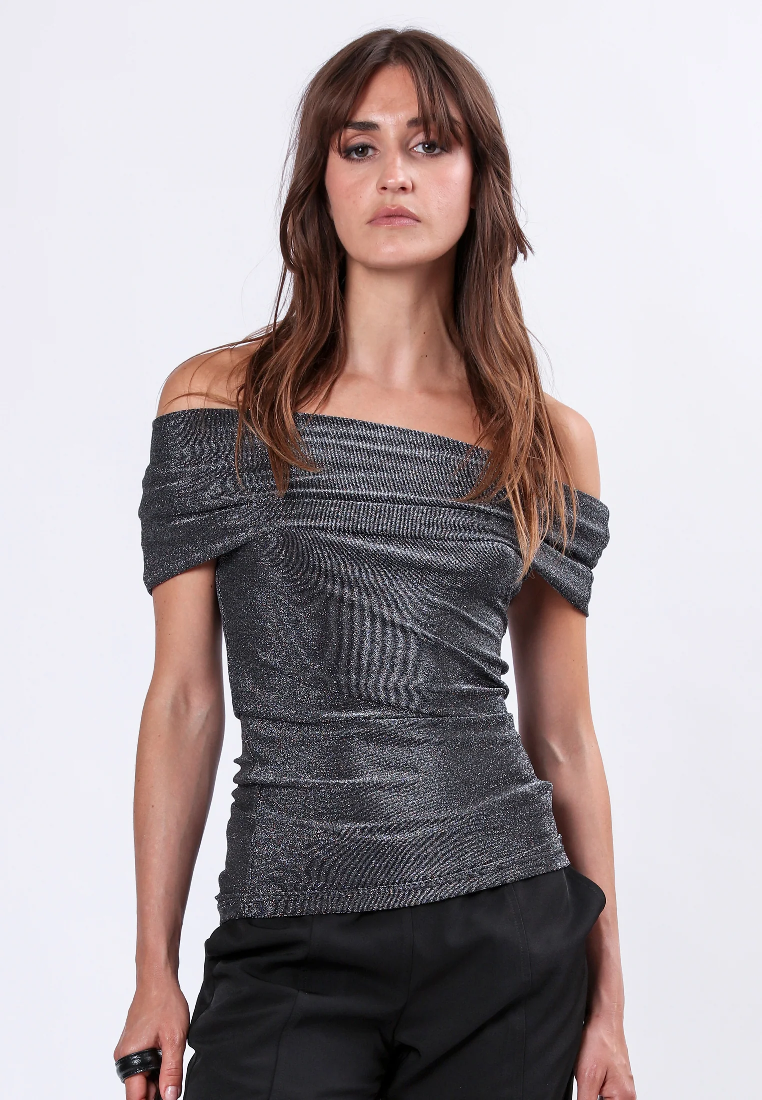 TANZANITE OFF THE SHOULDER TOP GUN METAL - Image 8