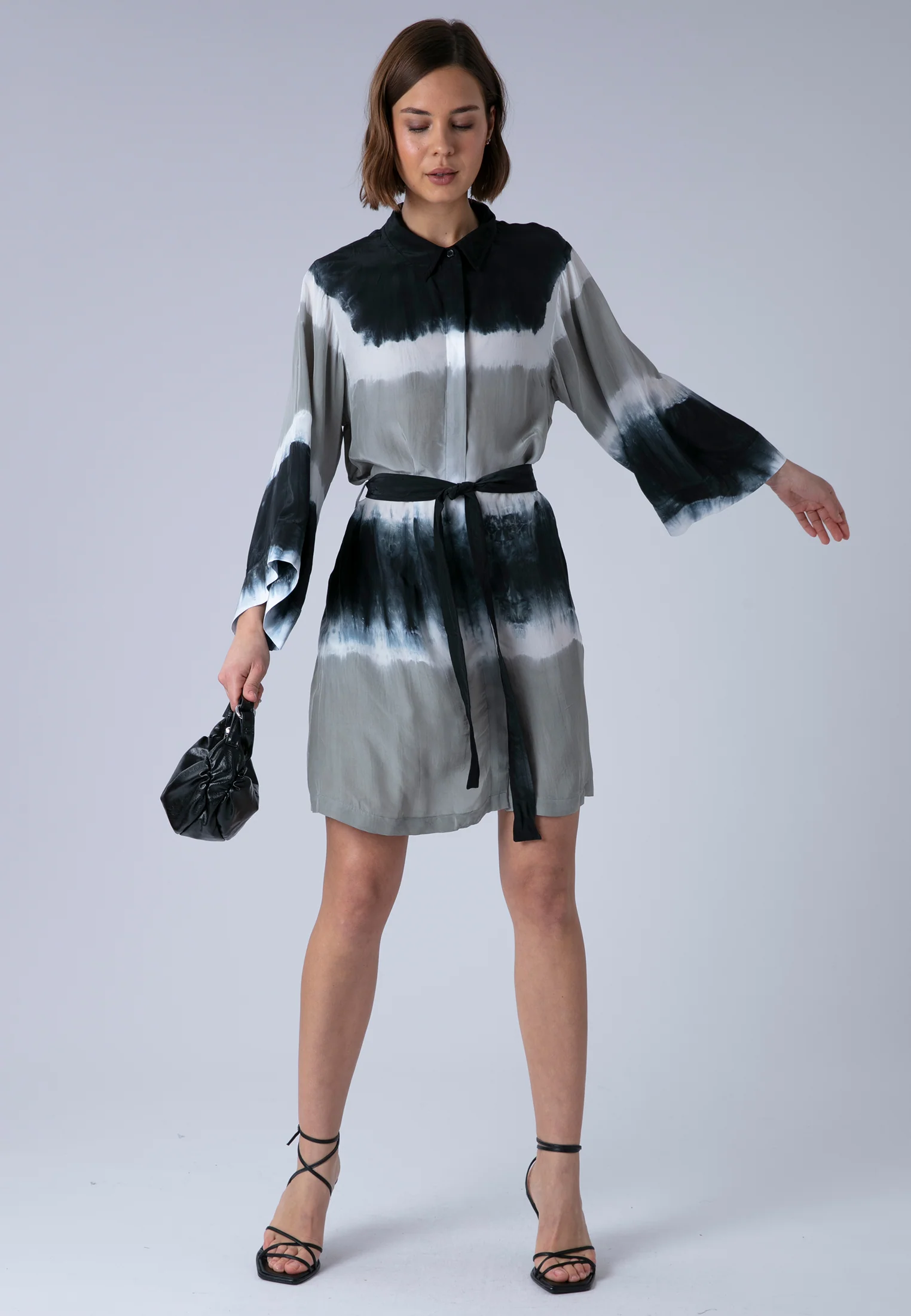 LAUREN TUNIC BLACK & GREY - Image 2