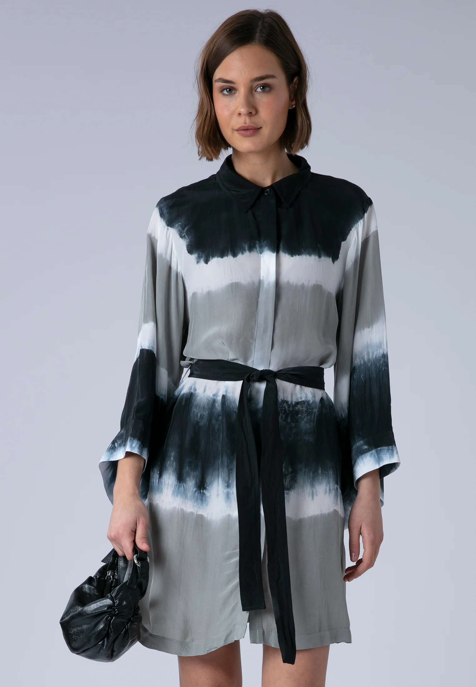 LAUREN TUNIC BLACK & GREY - Image 3