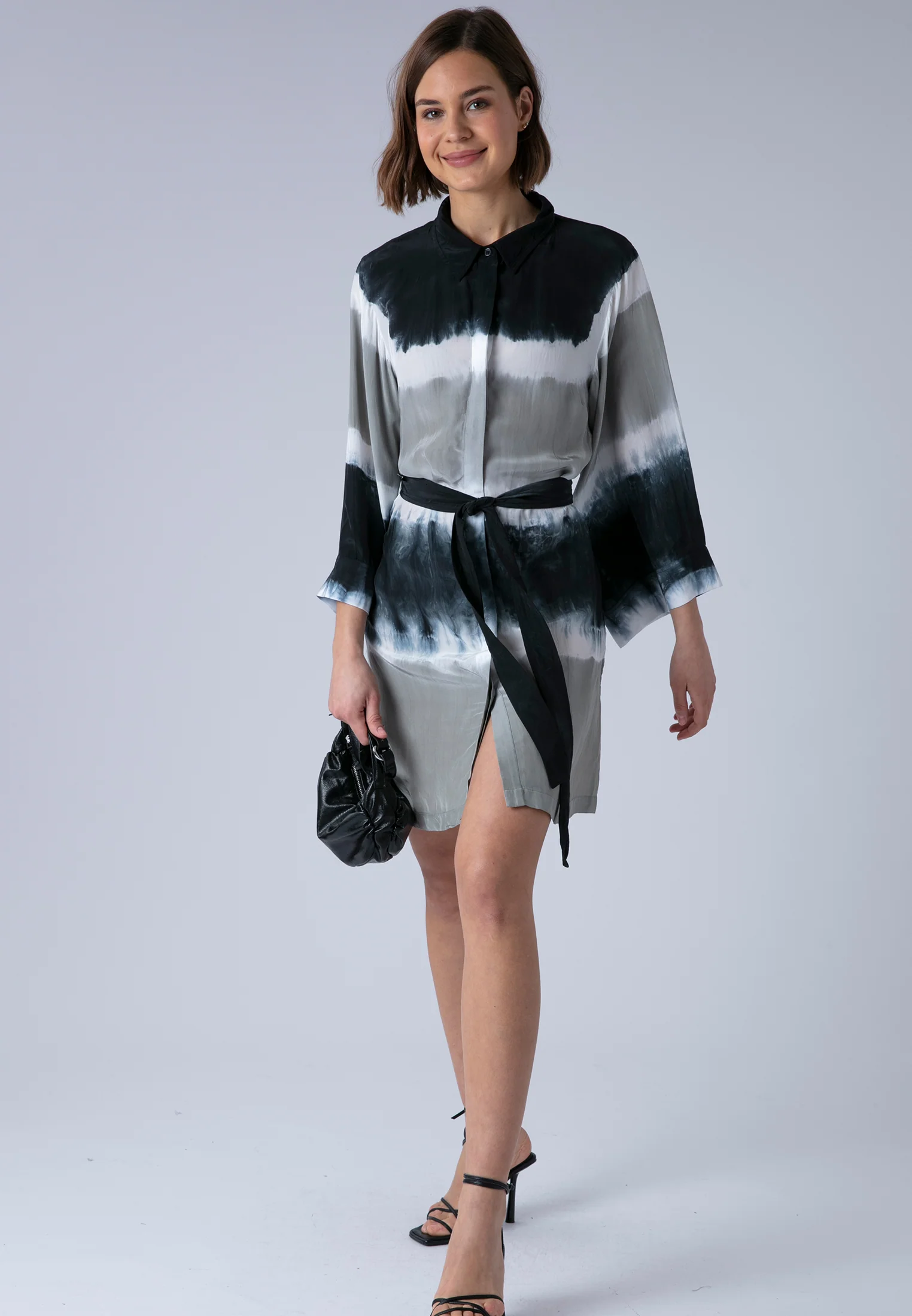 LAUREN TUNIC BLACK & GREY - Image 4