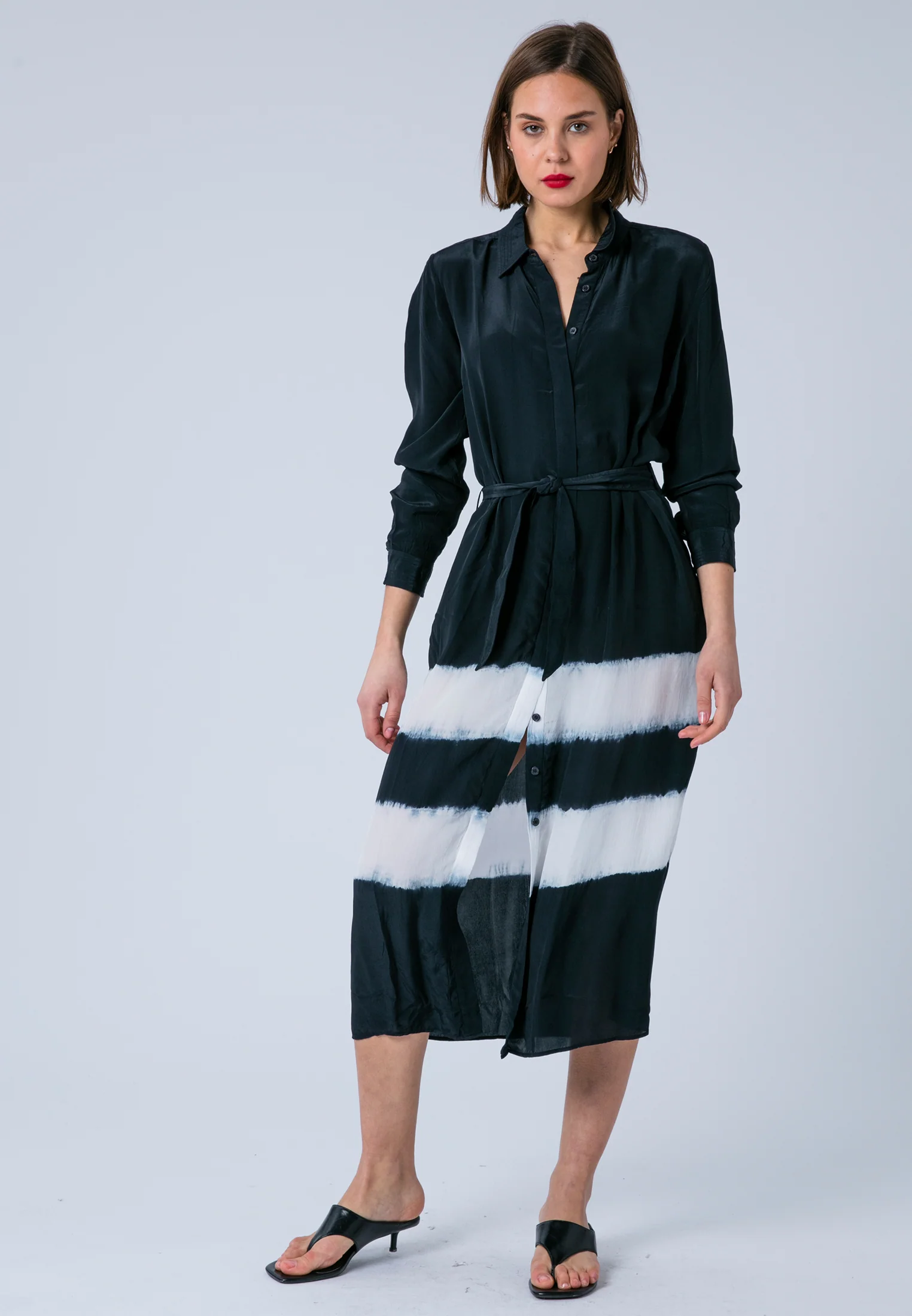 TORY SHIRTDRESS TIE DYE BLACK & WHITE - Image 4