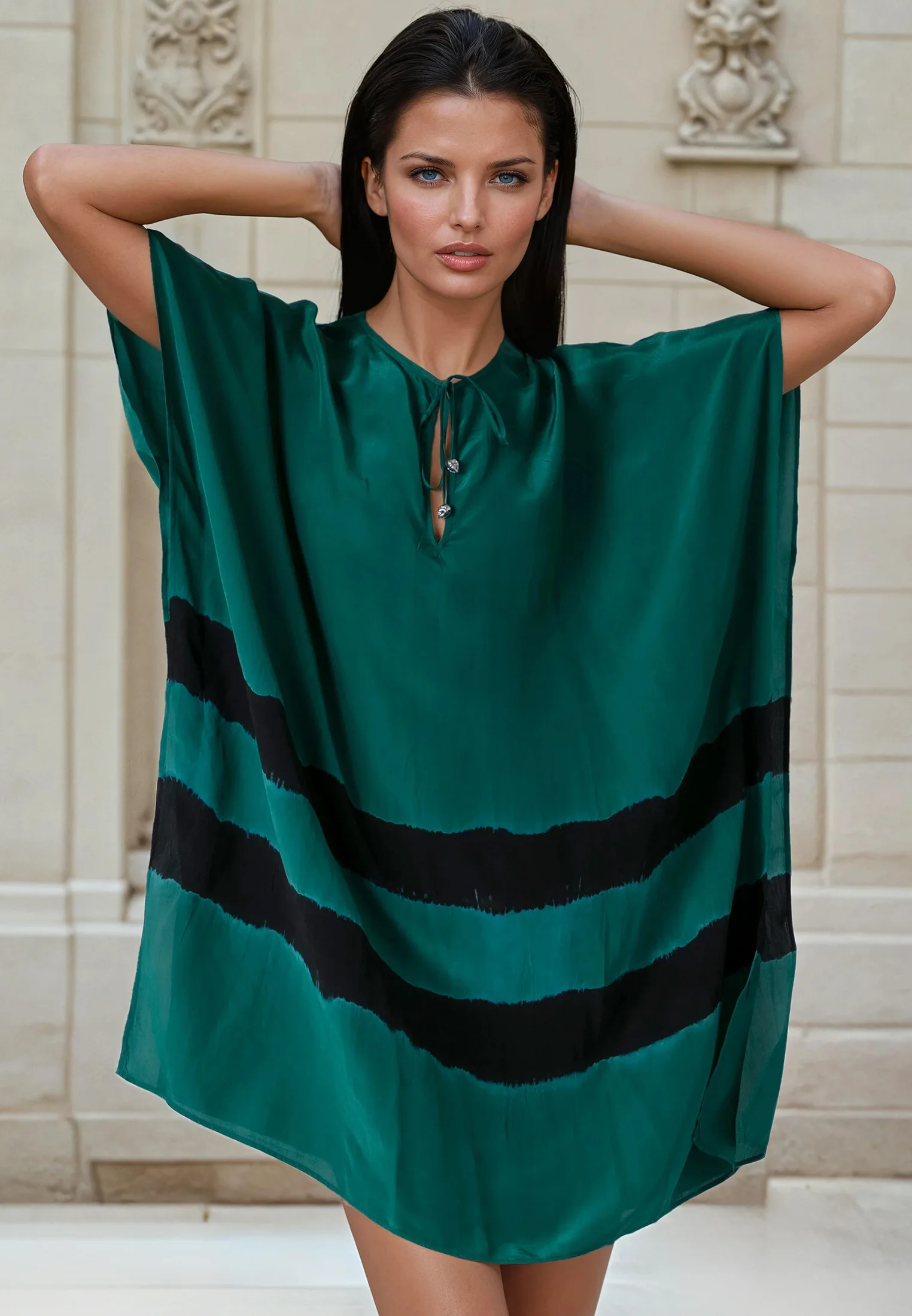 ELLA KAFTAN GREEN & BLACK