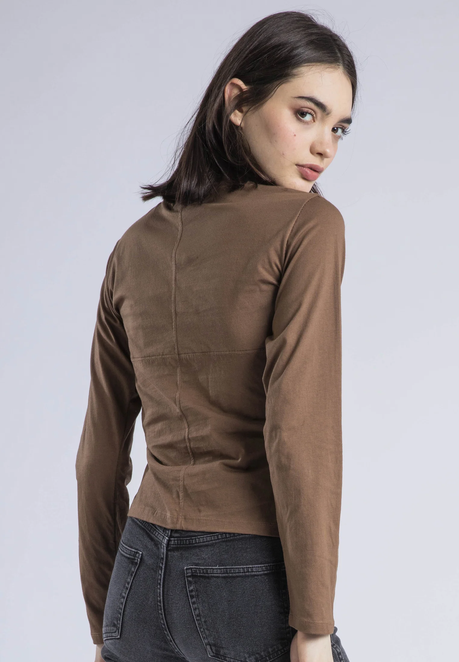 TIME TOP LS COCOA BROWN - Image 3