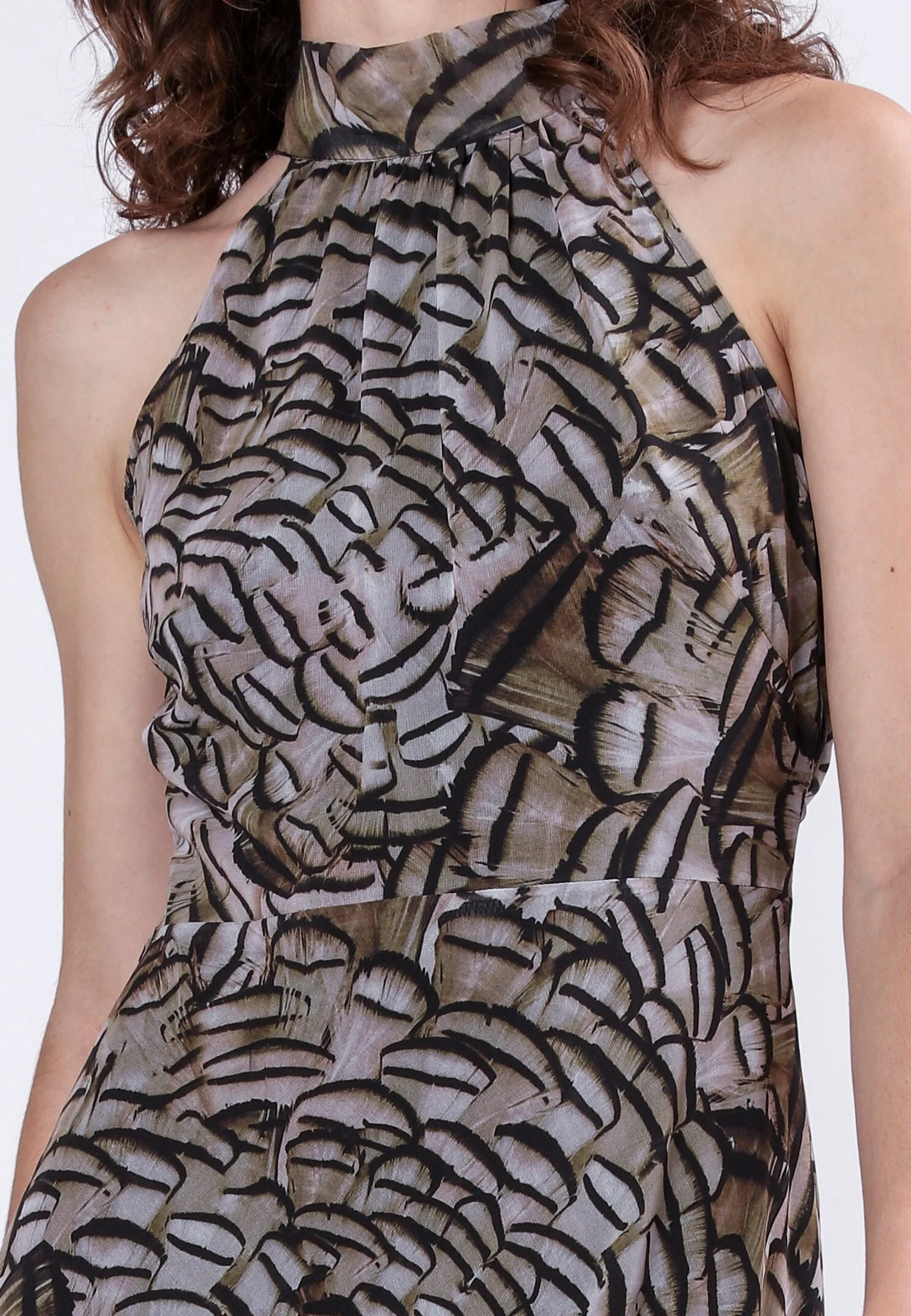 TIME MAXI DRESS PLUME PRINT - Image 3