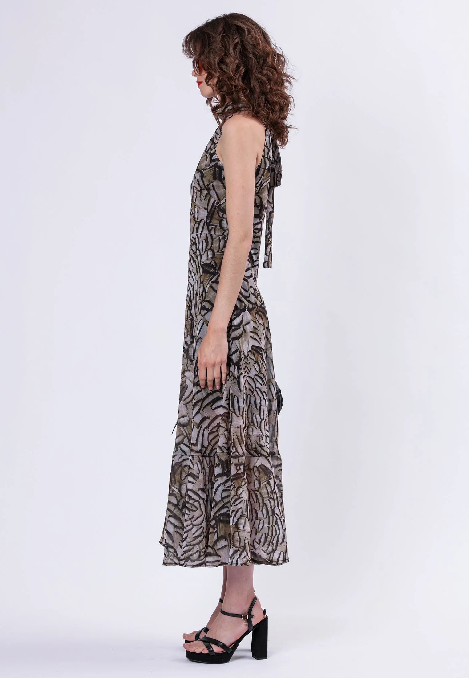 TIME MAXI DRESS PLUME PRINT - Image 5
