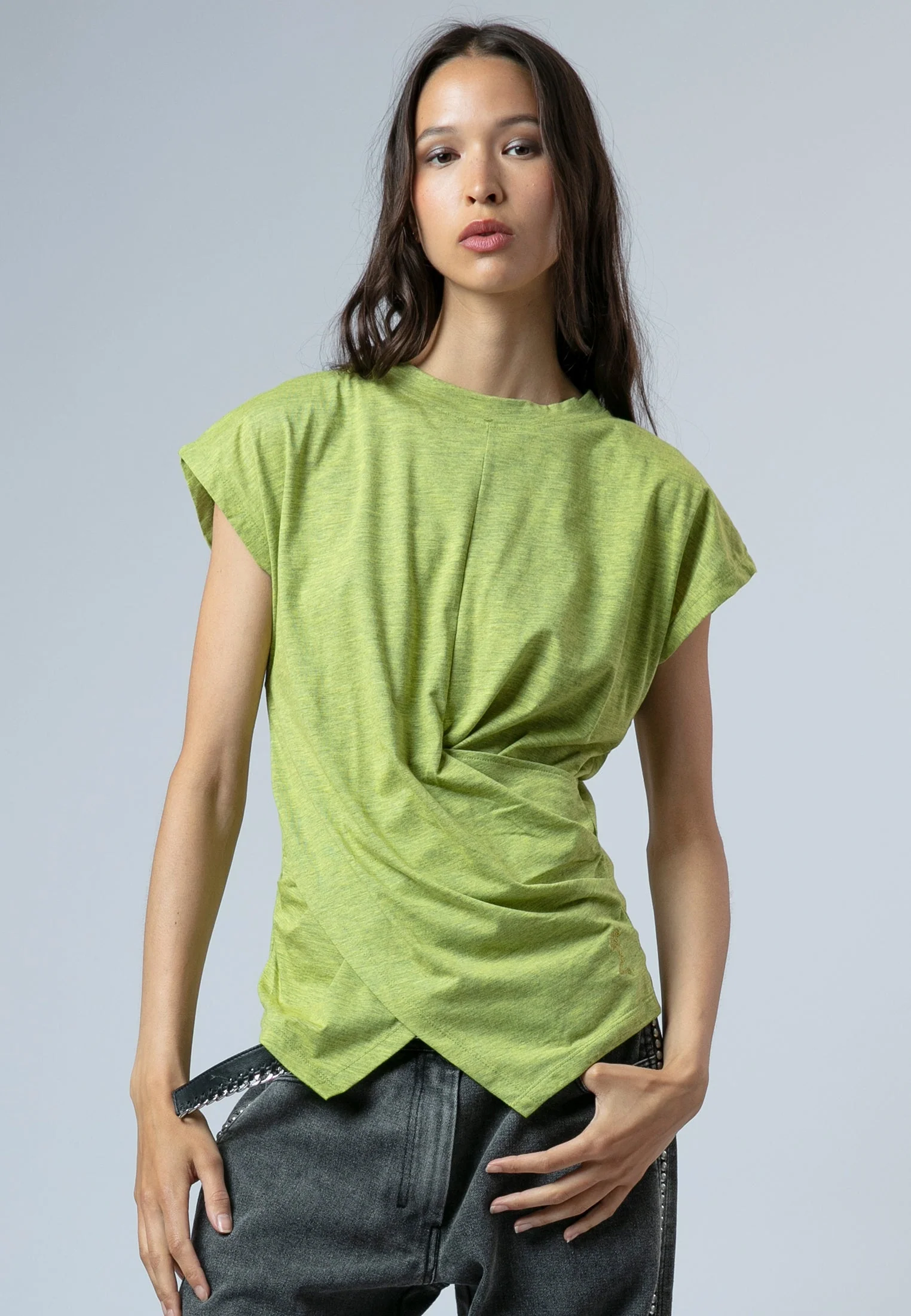 TIME T-SHIRT LIME GREEN