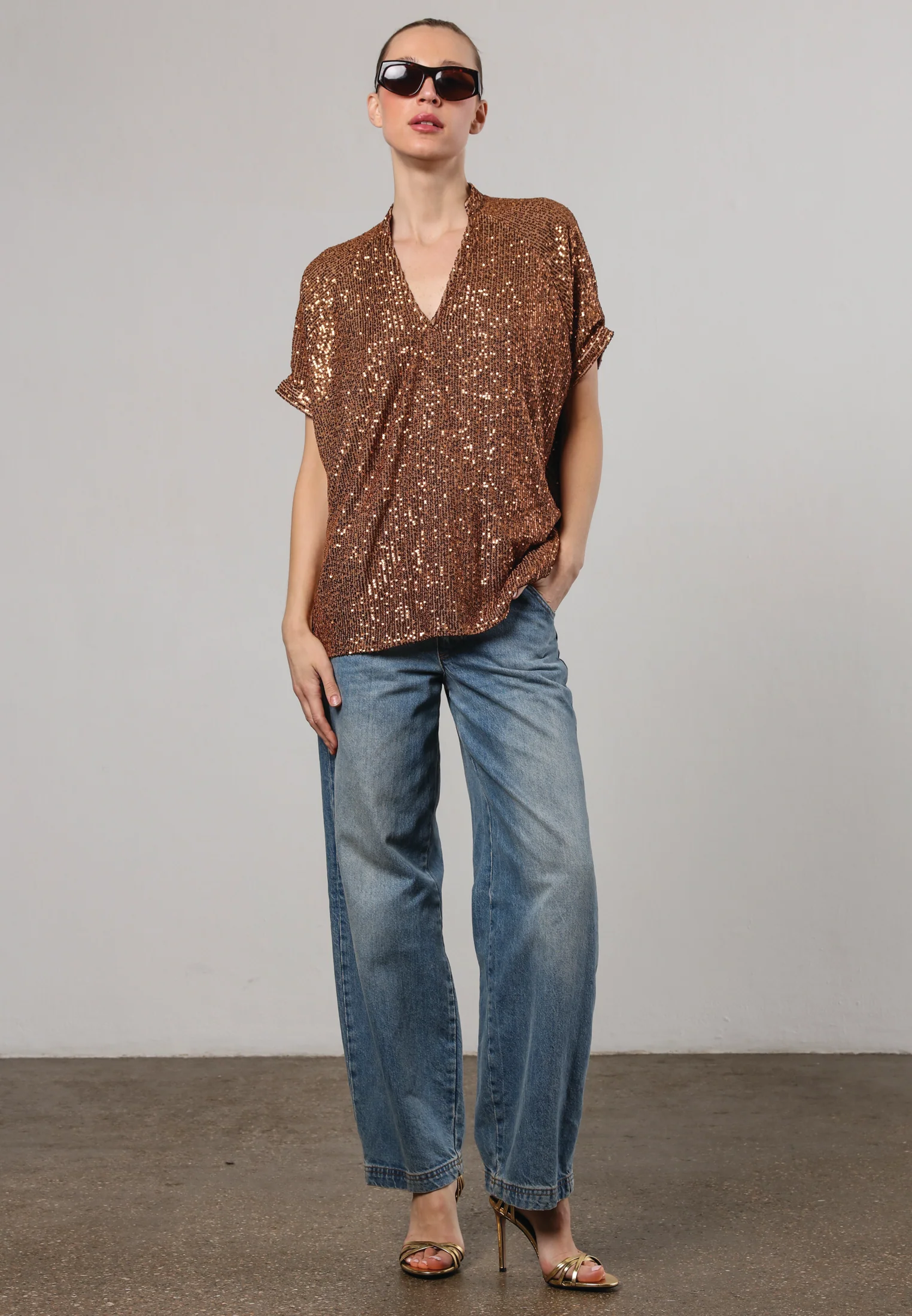 TOUCH BLOUSE BROWN
