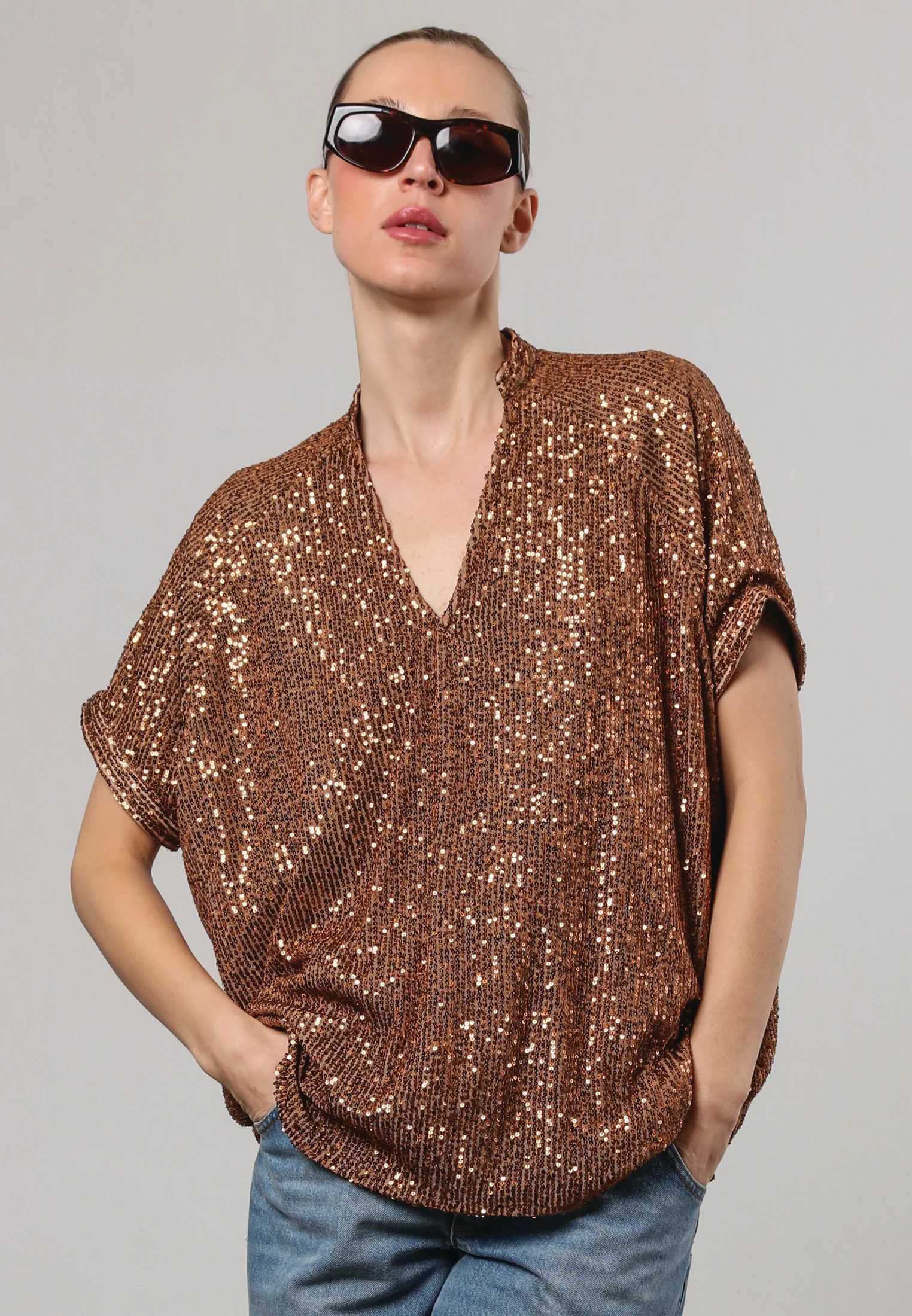 TOUCH BLOUSE BROWN - Image 4