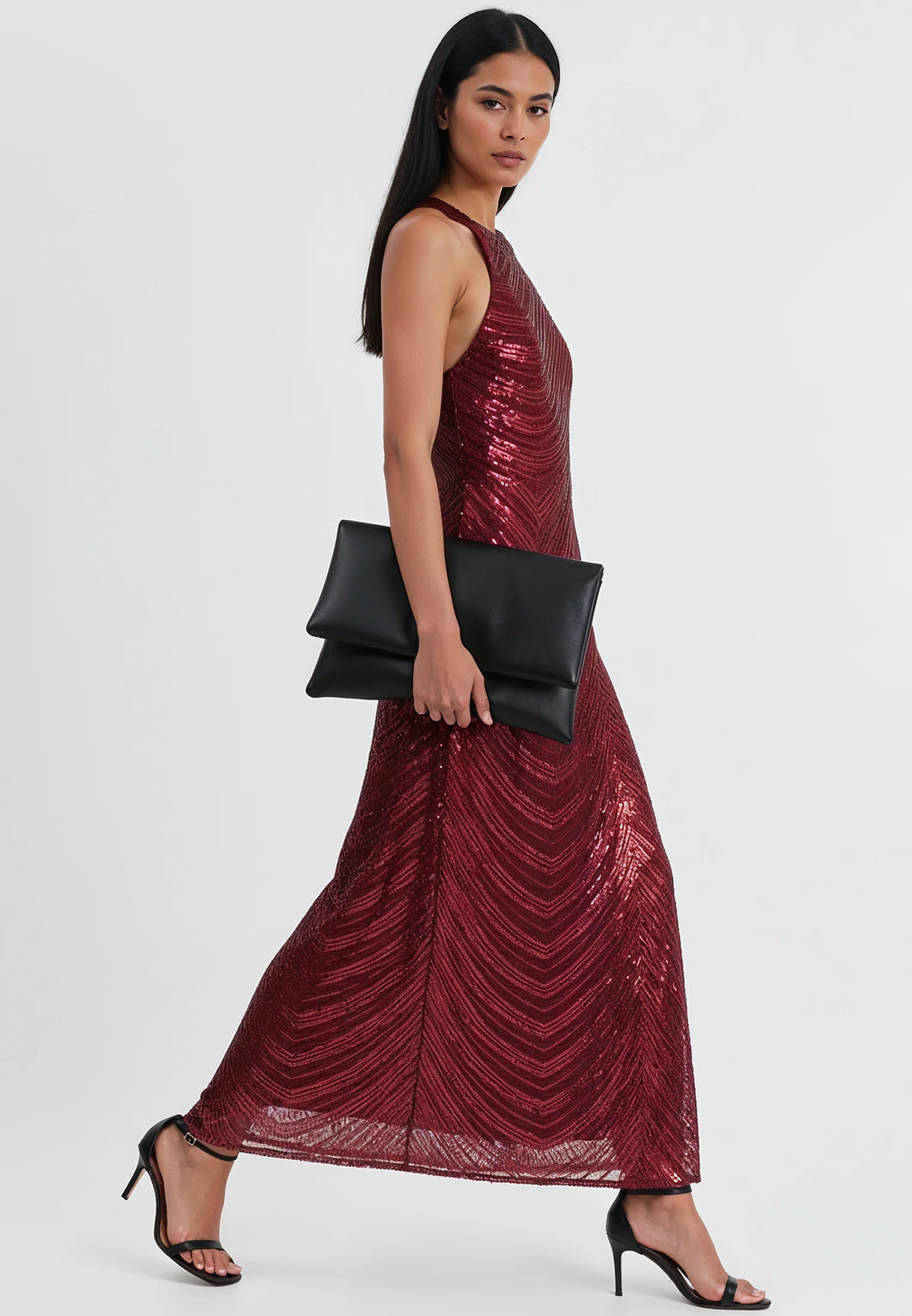 TOUCH DRESS BURGUNDY SEQUIN - Image 4