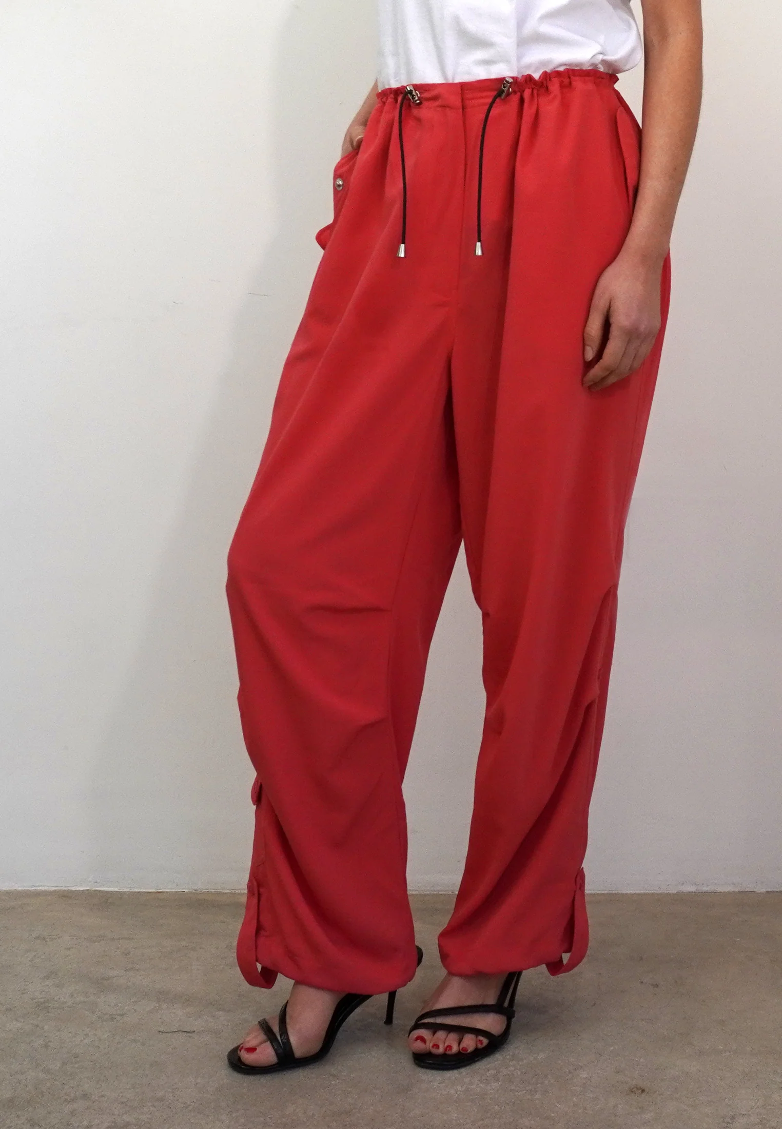 TRACE CORAL PARACHUTE TROUSERS - Image 5