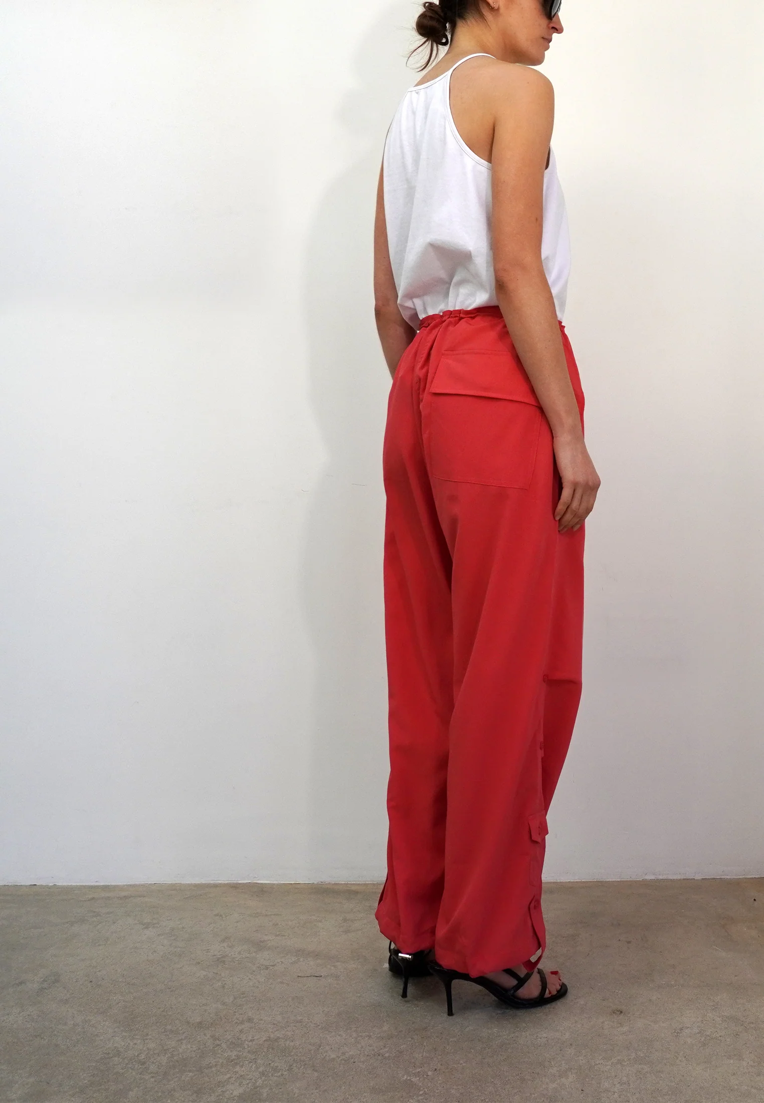 TRACE CORAL PARACHUTE TROUSERS - Image 6