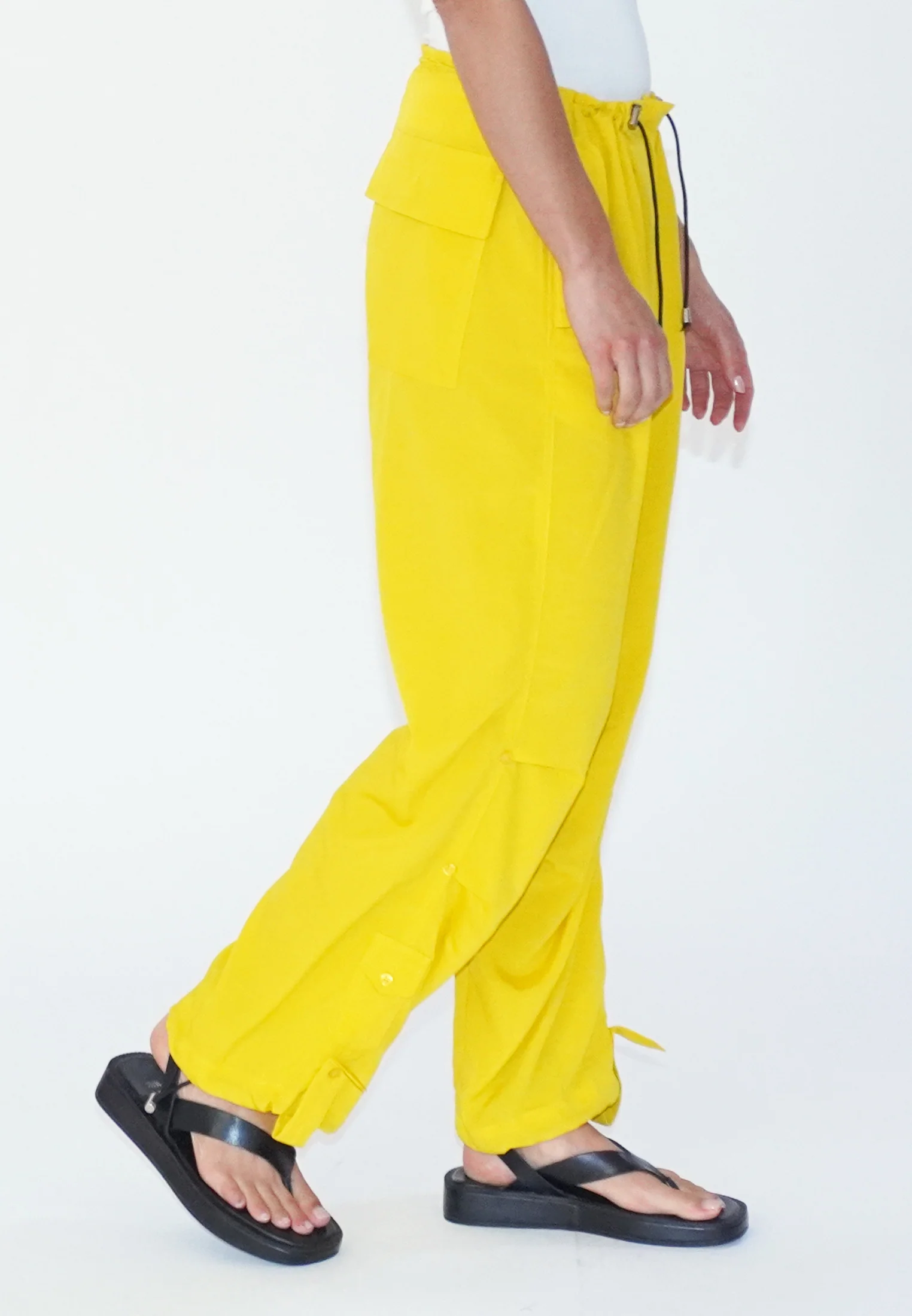 TRACE YELLOW PARACHUTE TROUSERS - Image 6