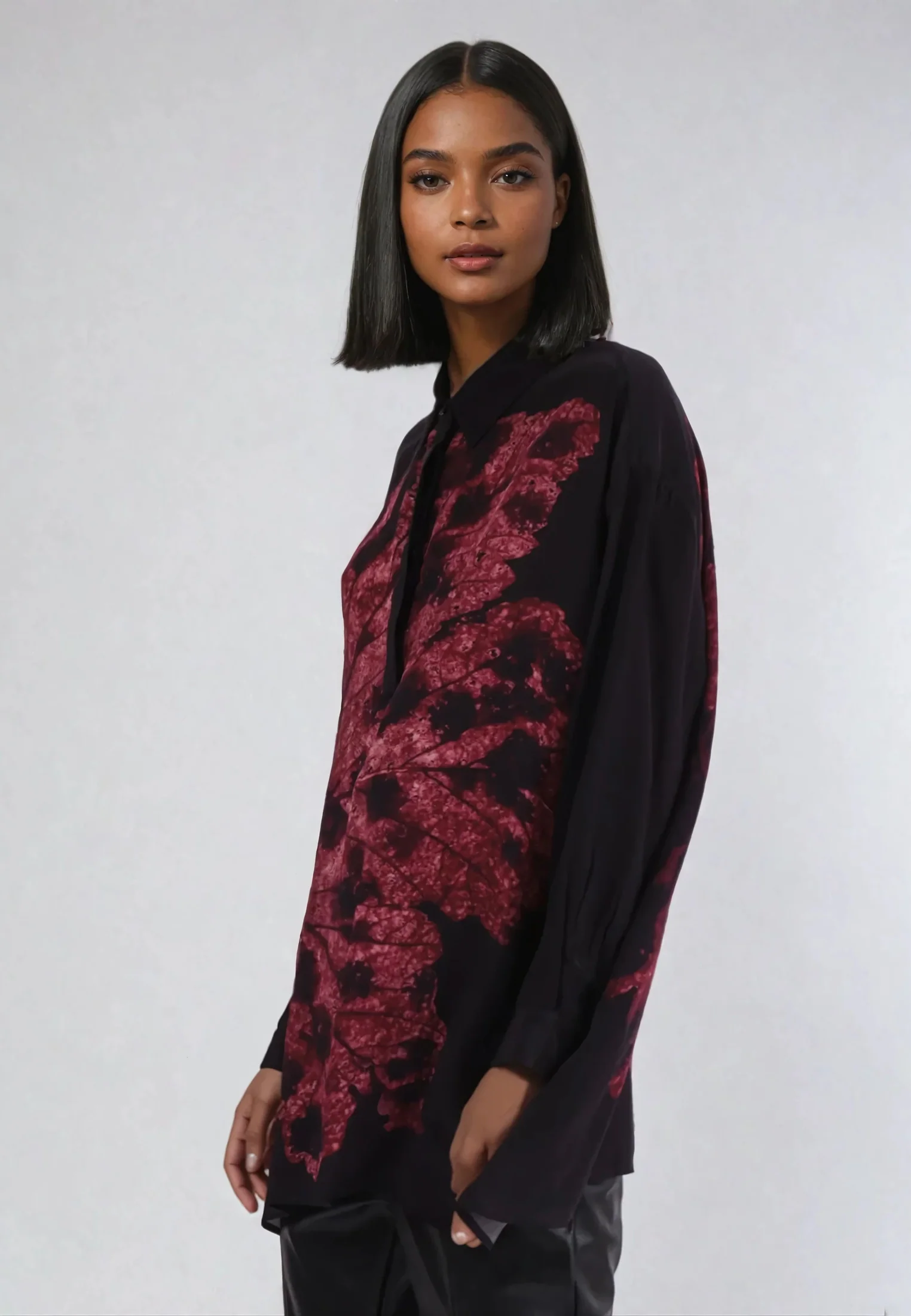 TWIST SHIRT OBSIDIAN DARK RED - Image 4