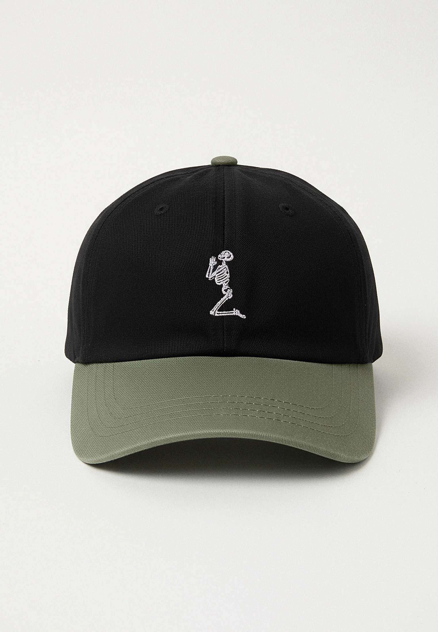 TWO TONE HERRINGBONE CAP BLACK