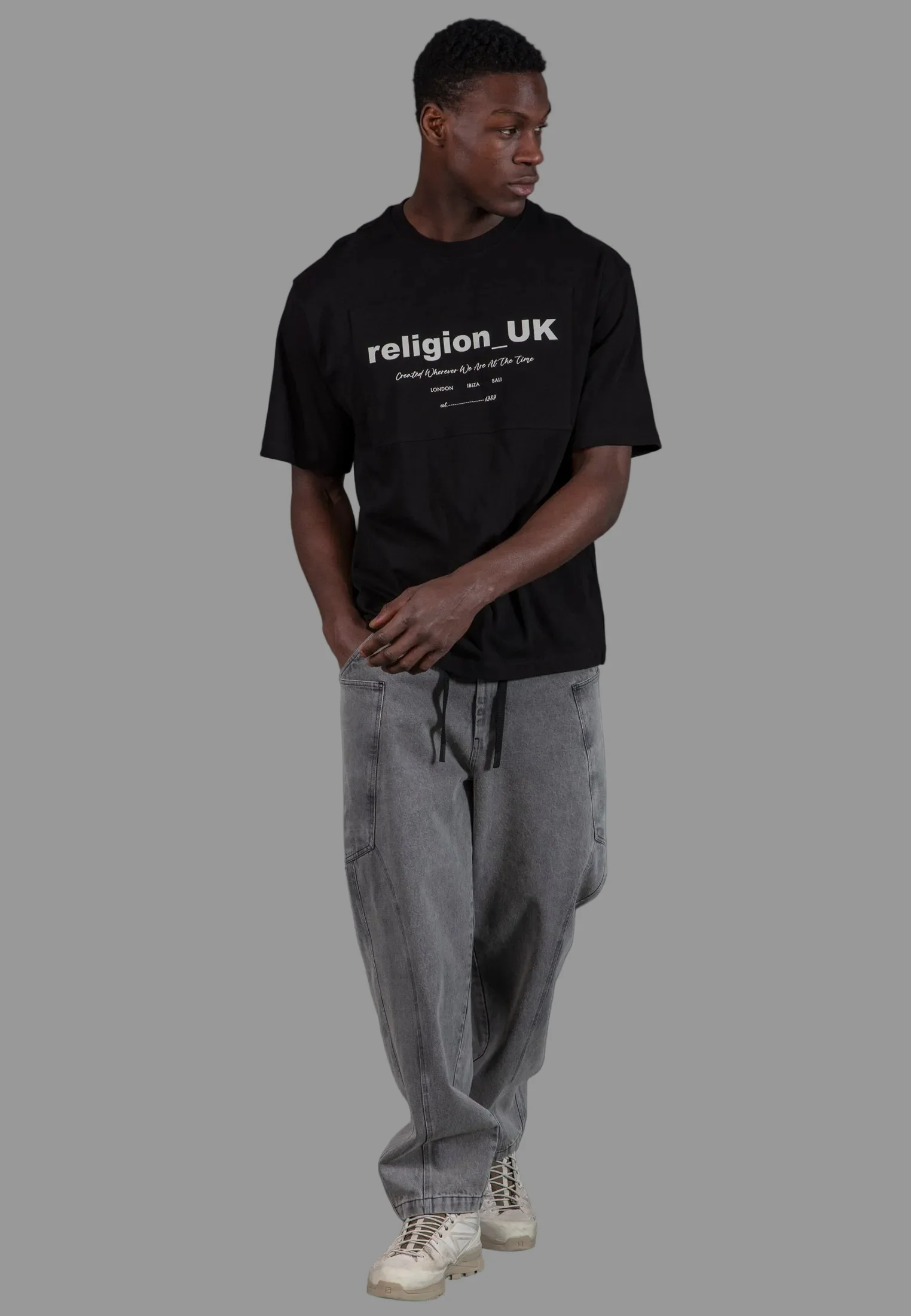 RELIGION UK T-SHIRT BLACK - Image 2